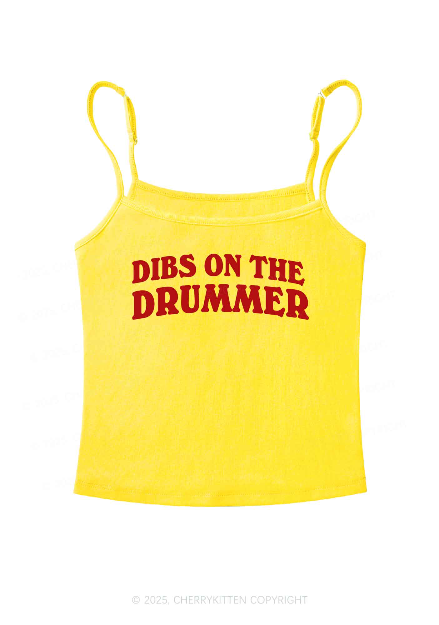 Dibs On The Drummer Y2K Spaghetti Strap Cami Cherrykitten - Image 7
