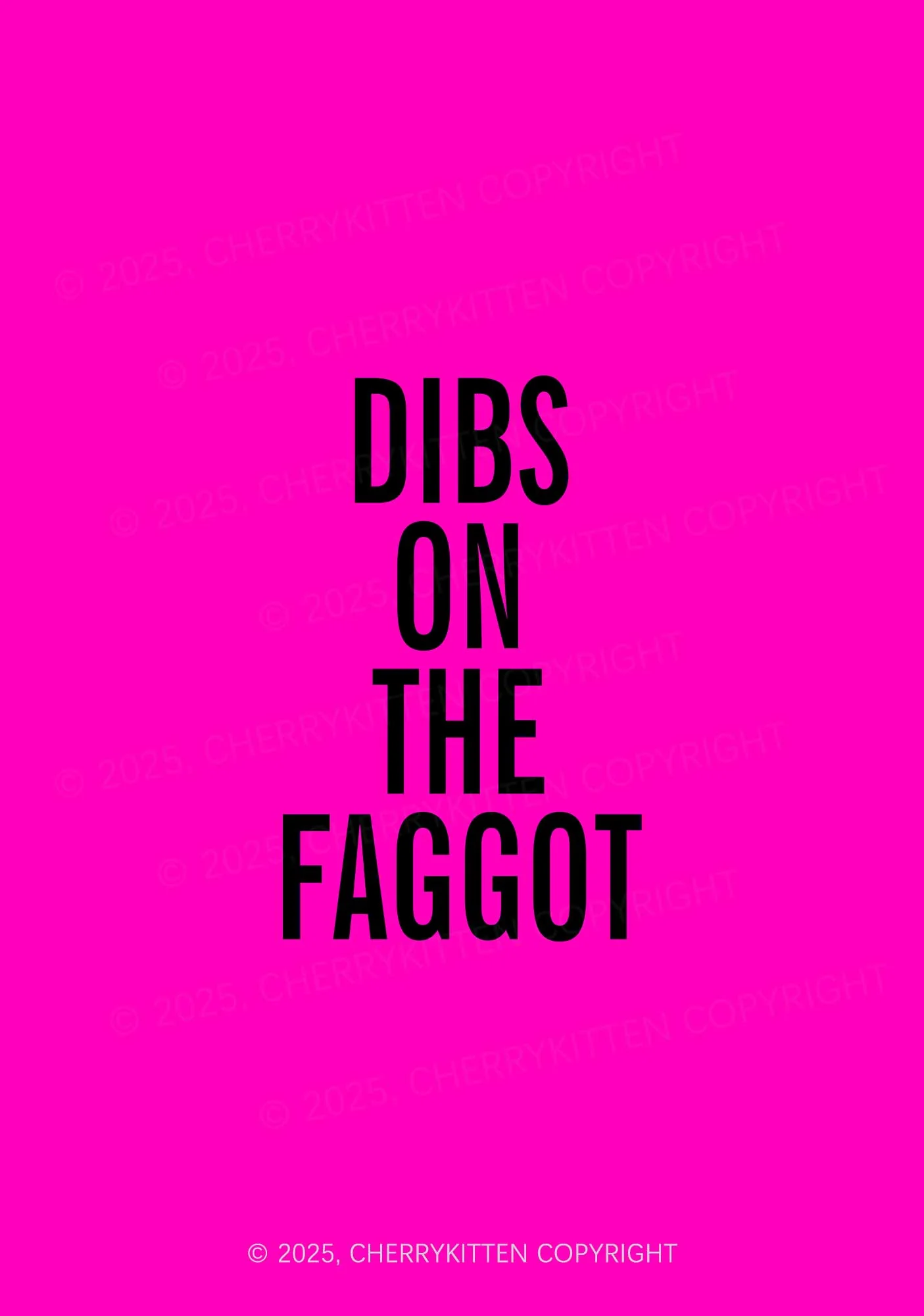 Dibs On The Faggot Pride 1Pc Y2K Pin Badge Cherrykitten - Image 2