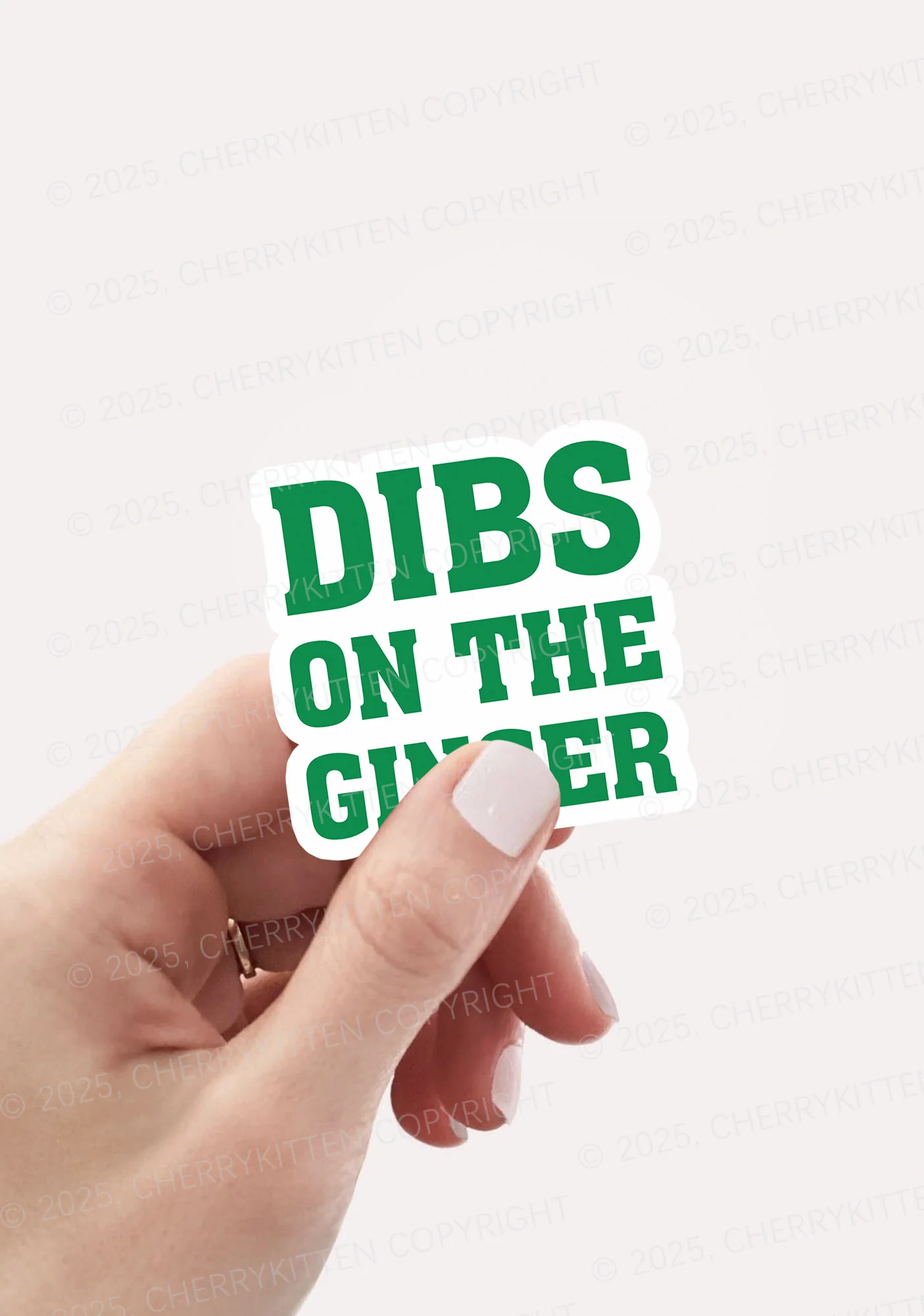 Dibs On The Ginger St Patricks 1Pc Y2K Sticker Cherrykitten - Image 2