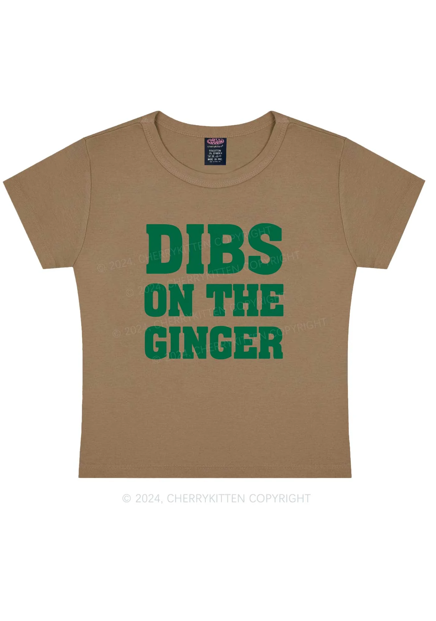 Dibs On The Ginger St Patricks Y2K Baby Tee Cherrykitten - Image 10