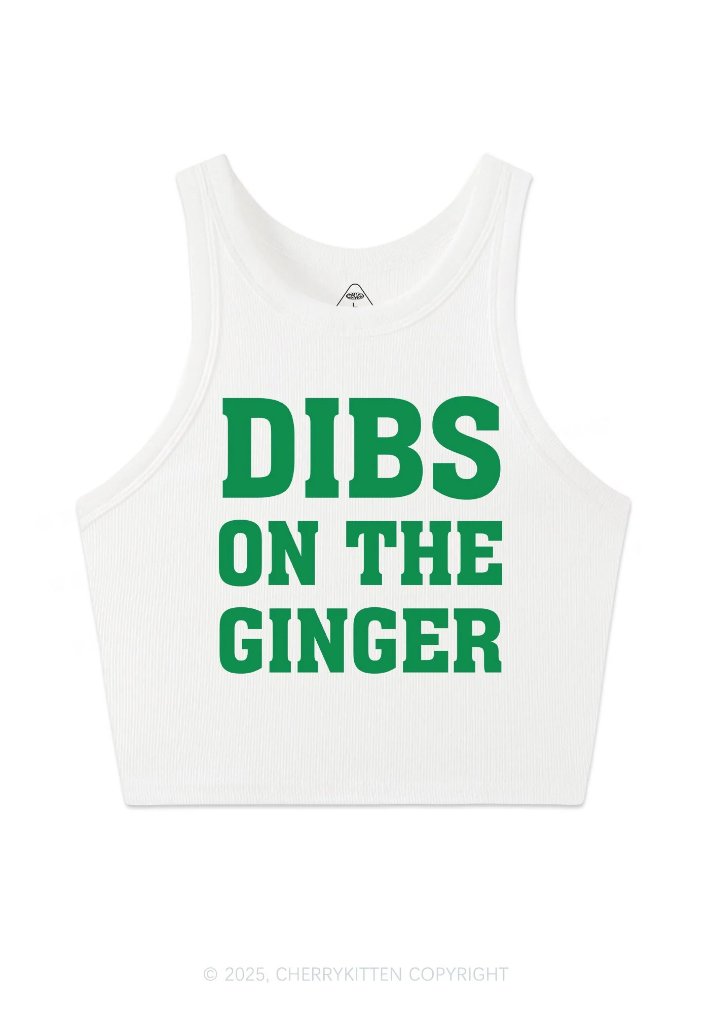 Dibs On The Ginger St Patricks Y2K Crop Tank Top Cherrykitten - Image 4