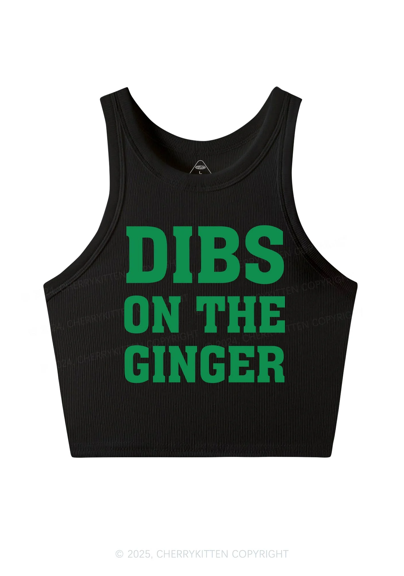 Dibs On The Ginger St Patricks Y2K Crop Tank Top Cherrykitten - Image 5