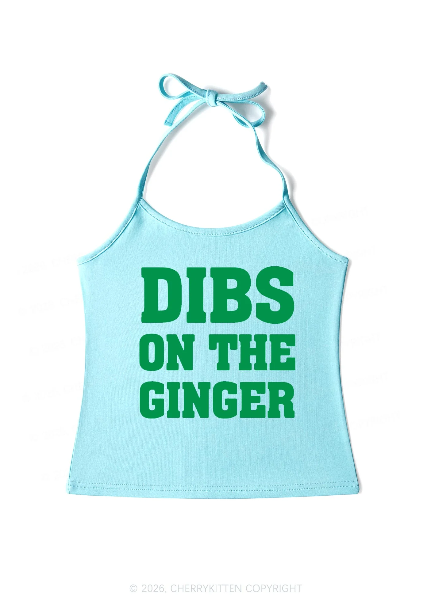 Dibs On The Ginger St Patricks Y2K Halter Neck Cami Cherrykitten - Image 5