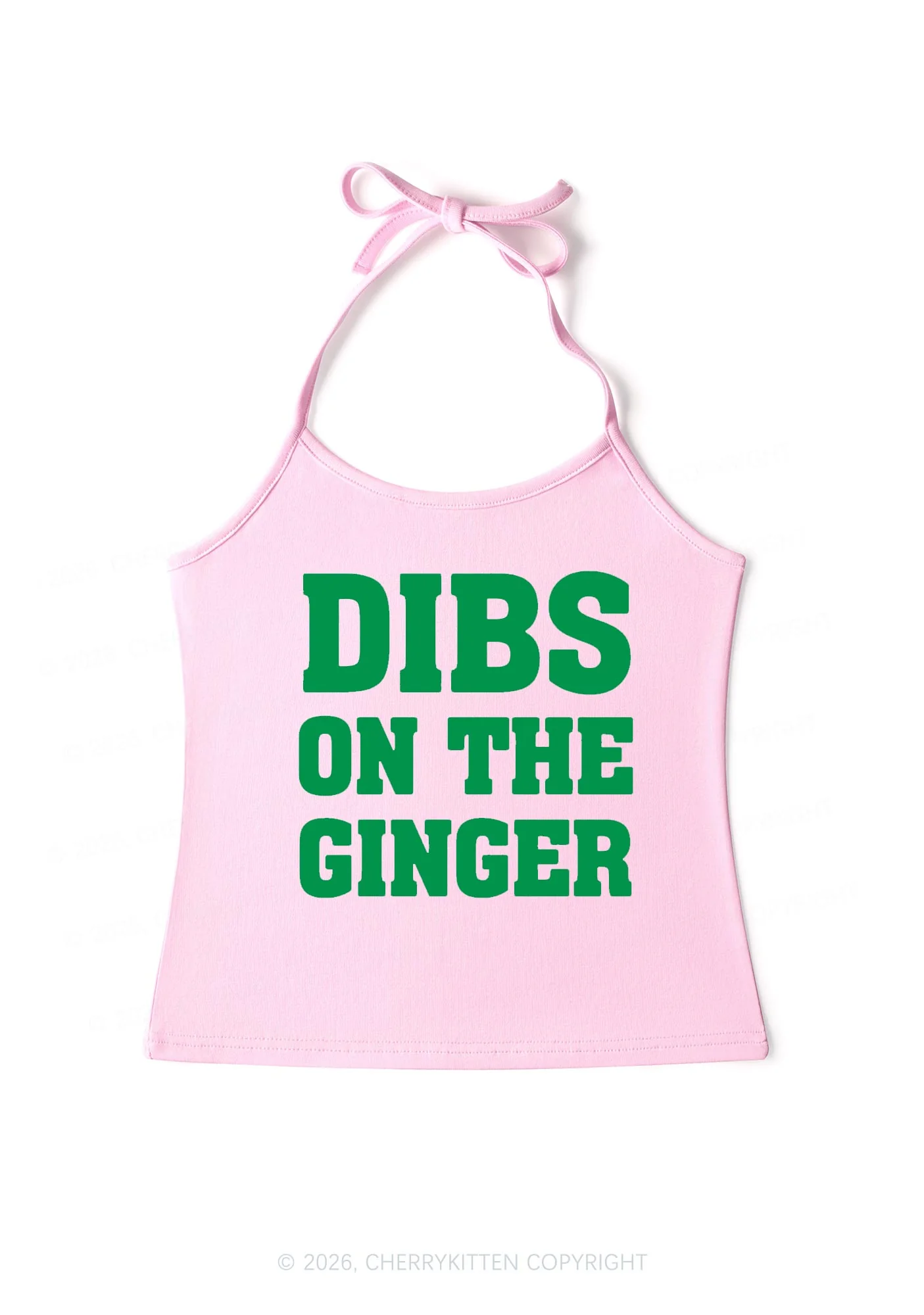Dibs On The Ginger St Patricks Y2K Halter Neck Cami Cherrykitten - Image 6