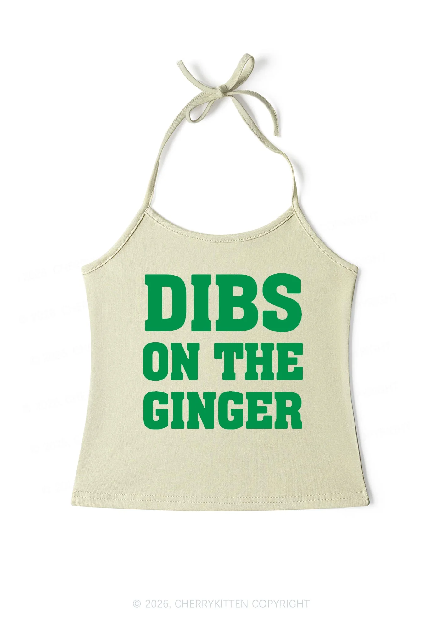 Dibs On The Ginger St Patricks Y2K Halter Neck Cami Cherrykitten - Image 7