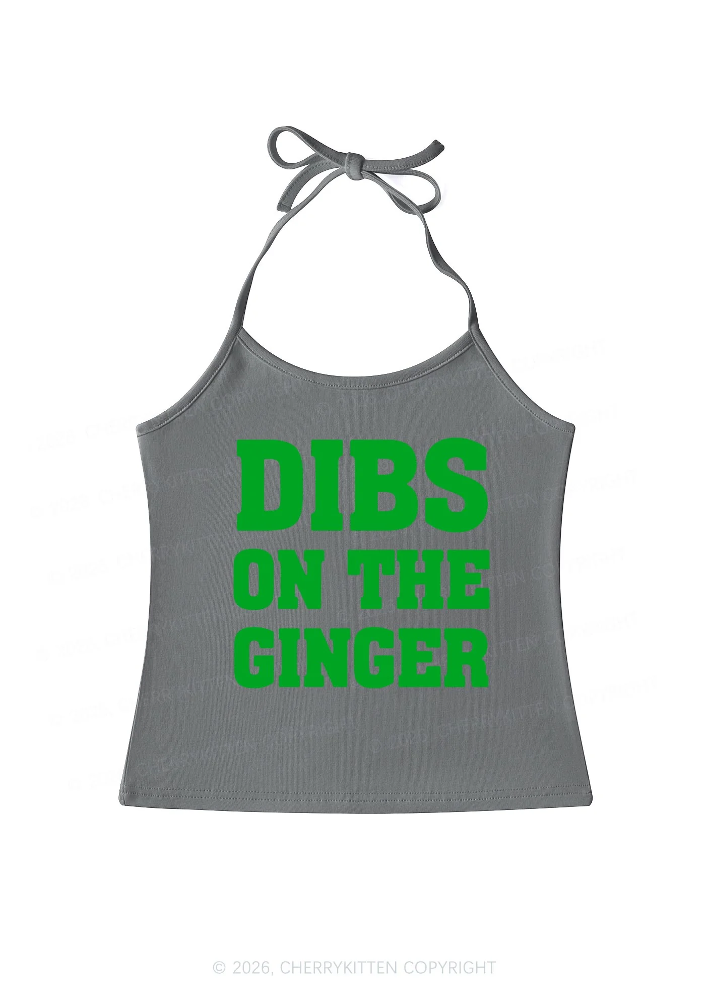 Dibs On The Ginger St Patricks Y2K Halter Neck Cami Cherrykitten - Image 8