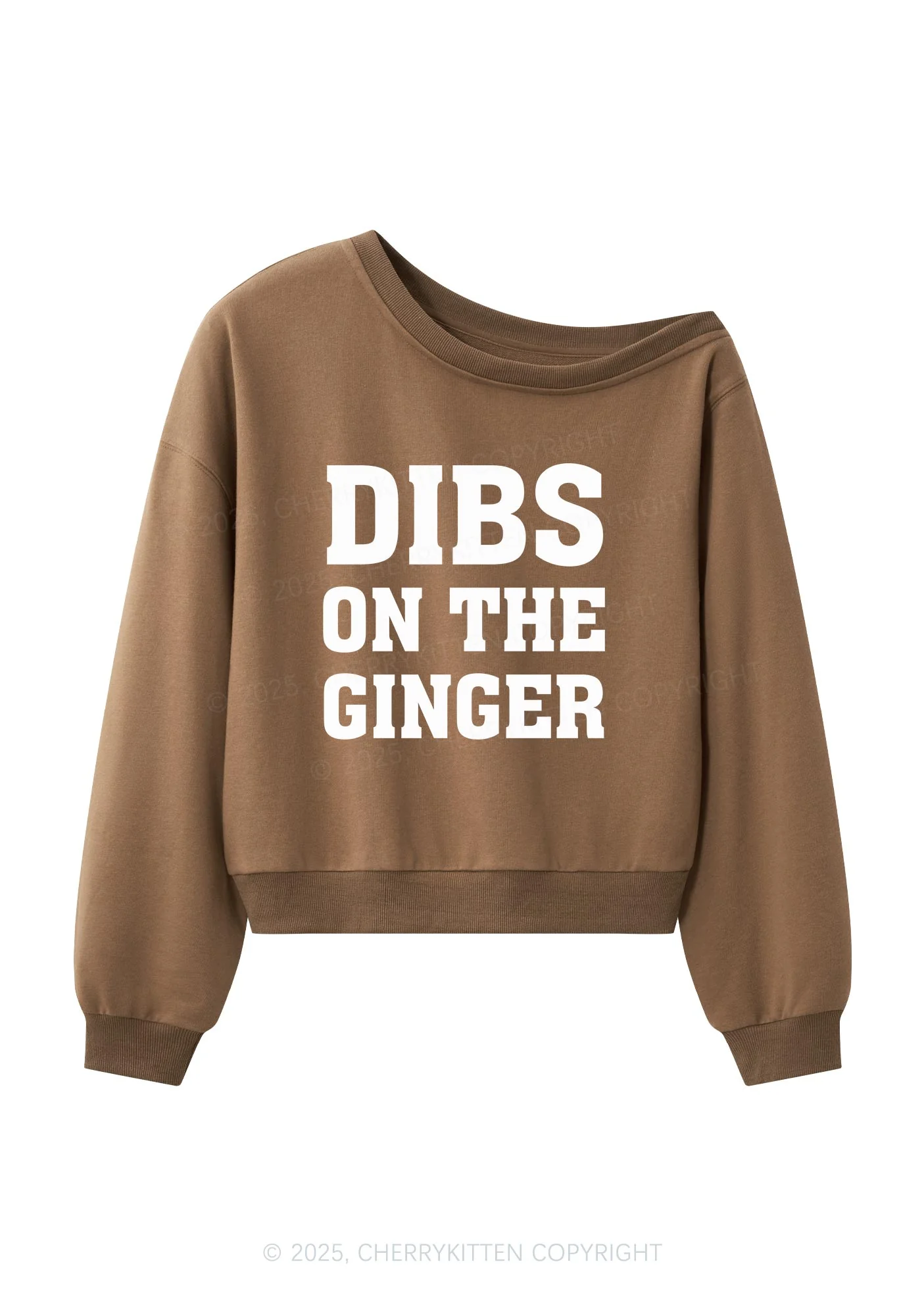 Dibs On The Ginger St Patricks Y2K Off Shoulder Sweatshirts Cherrykitten - Image 4