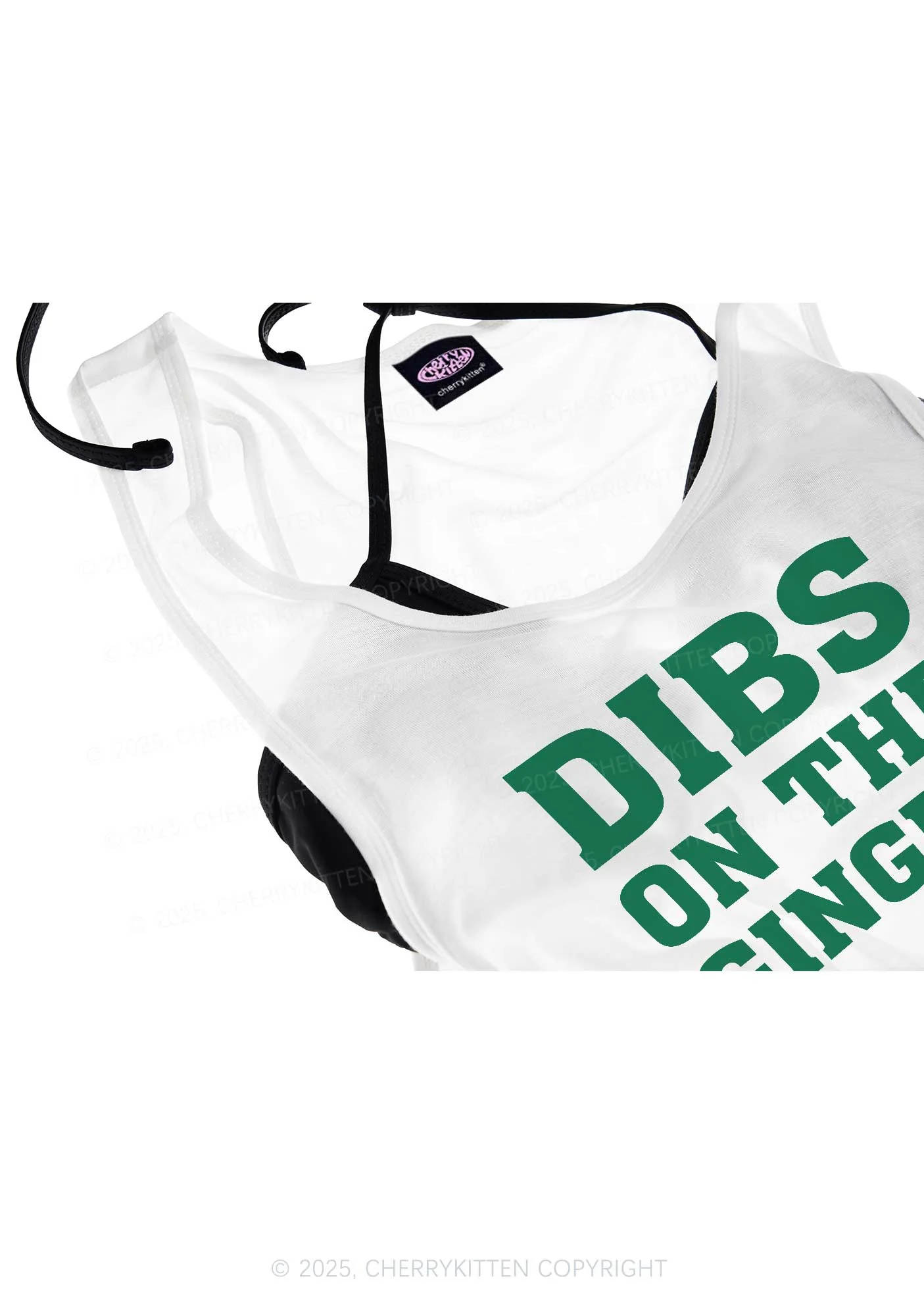 Dibs On The Ginger St Patricks Y2K Sheer Boyfriend Tank Cherrykitten - Image 4