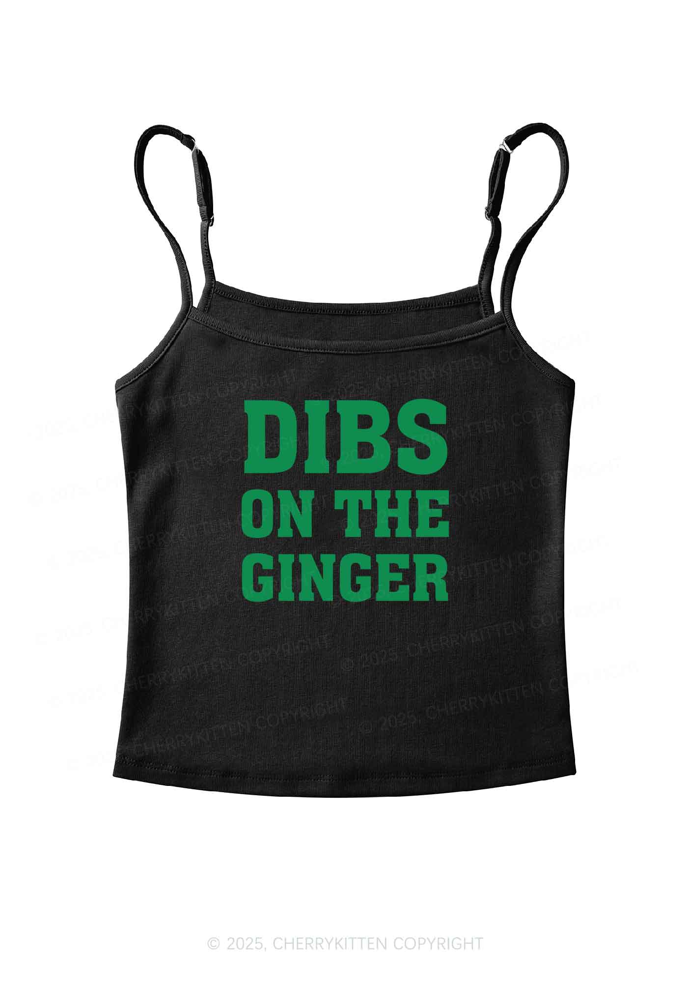 Dibs On The Ginger St Patricks Y2K Spaghetti Strap Cami Cherrykitten - Image 3
