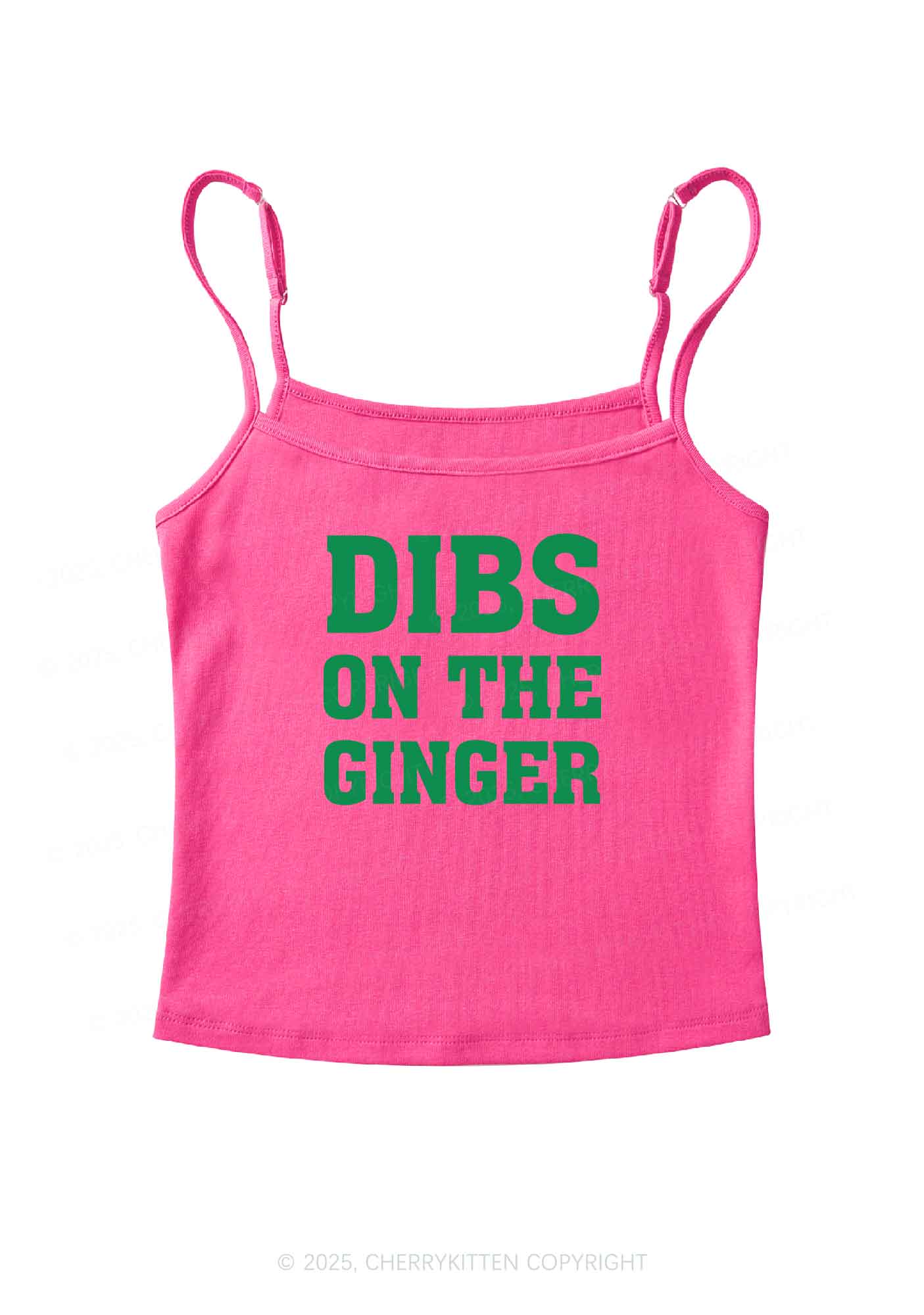 Dibs On The Ginger St Patricks Y2K Spaghetti Strap Cami Cherrykitten - Image 5