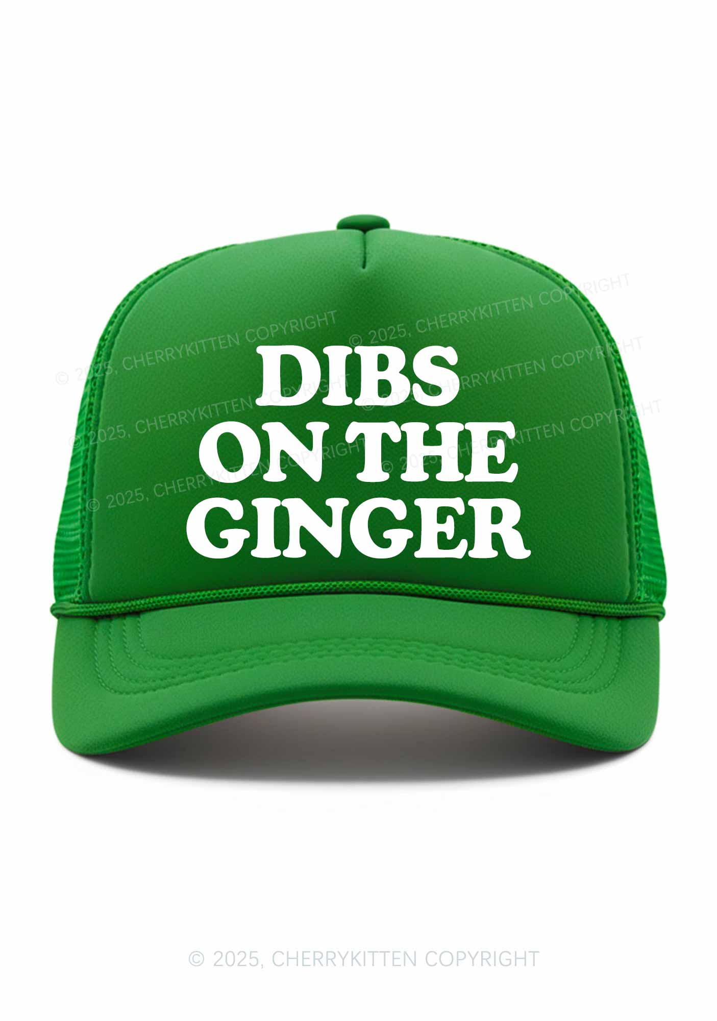 Dibs On The Ginger St Patricks Y2K Trucker Hat Cherrykitten - Image 3