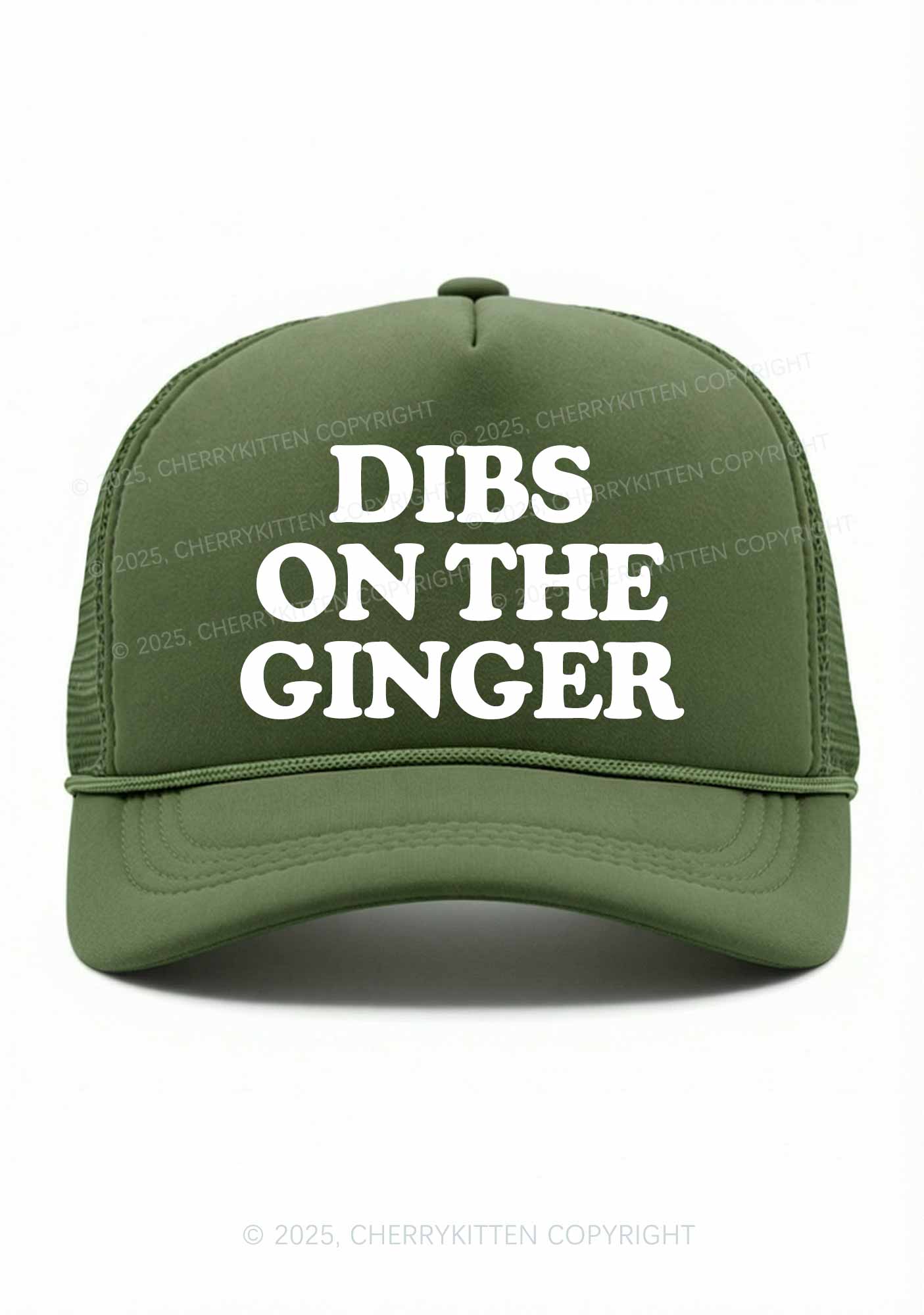 Dibs On The Ginger St Patricks Y2K Trucker Hat Cherrykitten - Image 4
