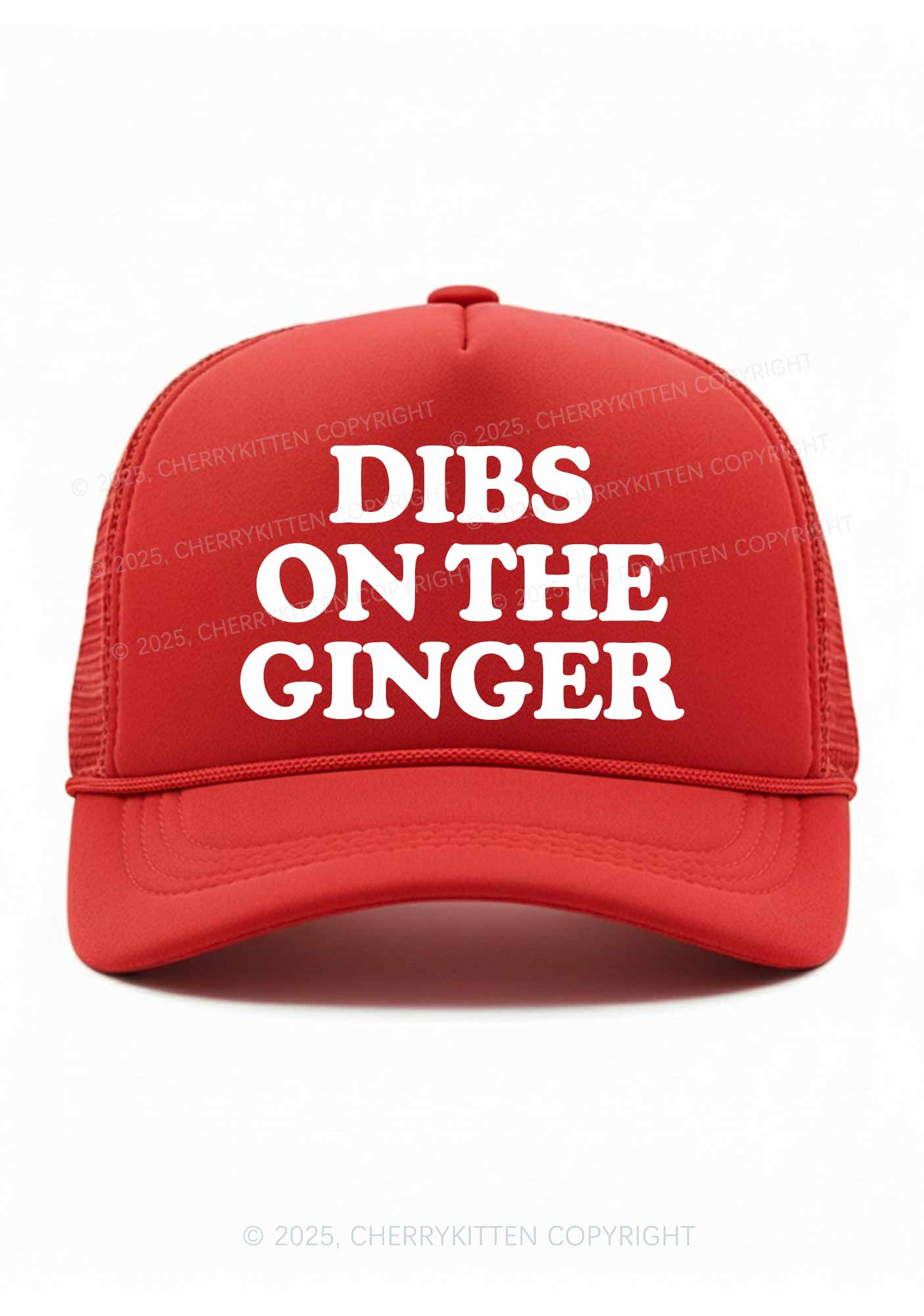 Dibs On The Ginger St Patricks Y2K Trucker Hat Cherrykitten - Image 7