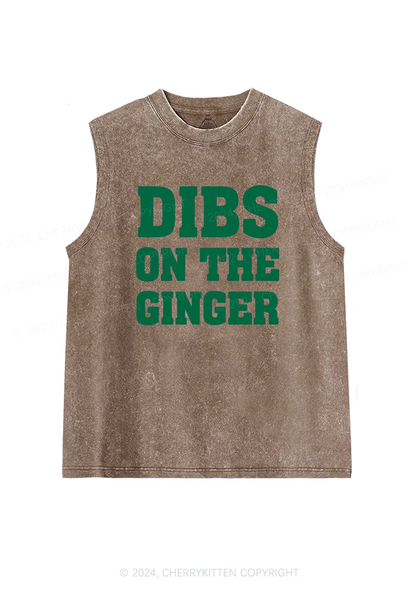 Dibs On The Ginger St Patricks Y2K Washed Tank Cherrykitten - Image 7