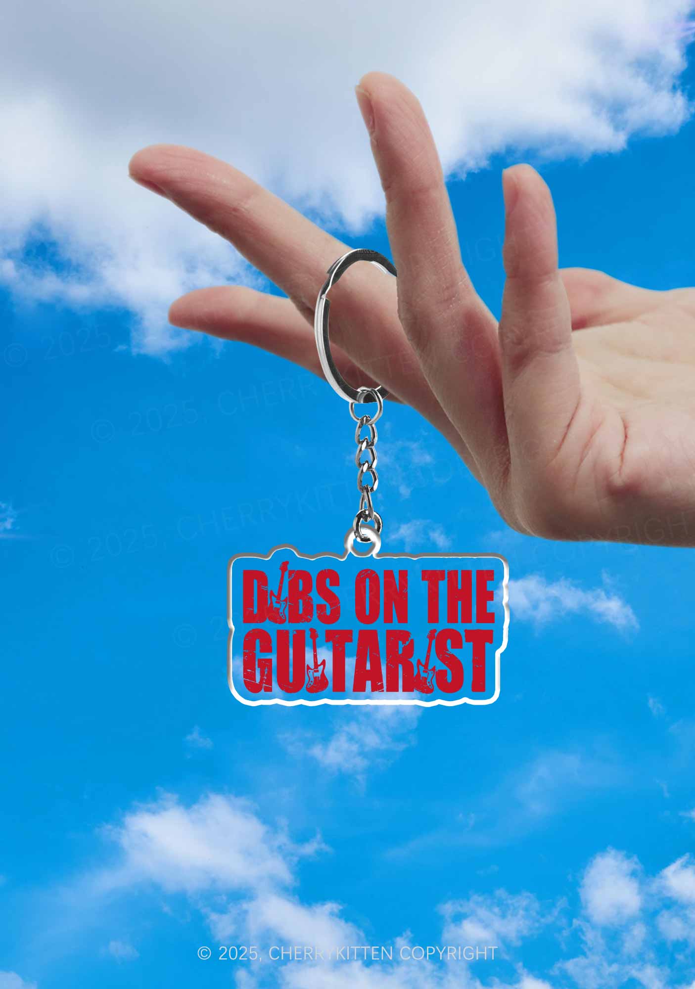 Dibs On The Guitarist 1Pc Y2K Keychain Cherrykitten - Image 2