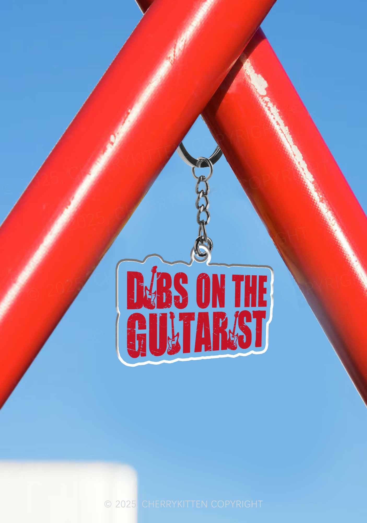 Dibs On The Guitarist 1Pc Y2K Keychain Cherrykitten - Image 3