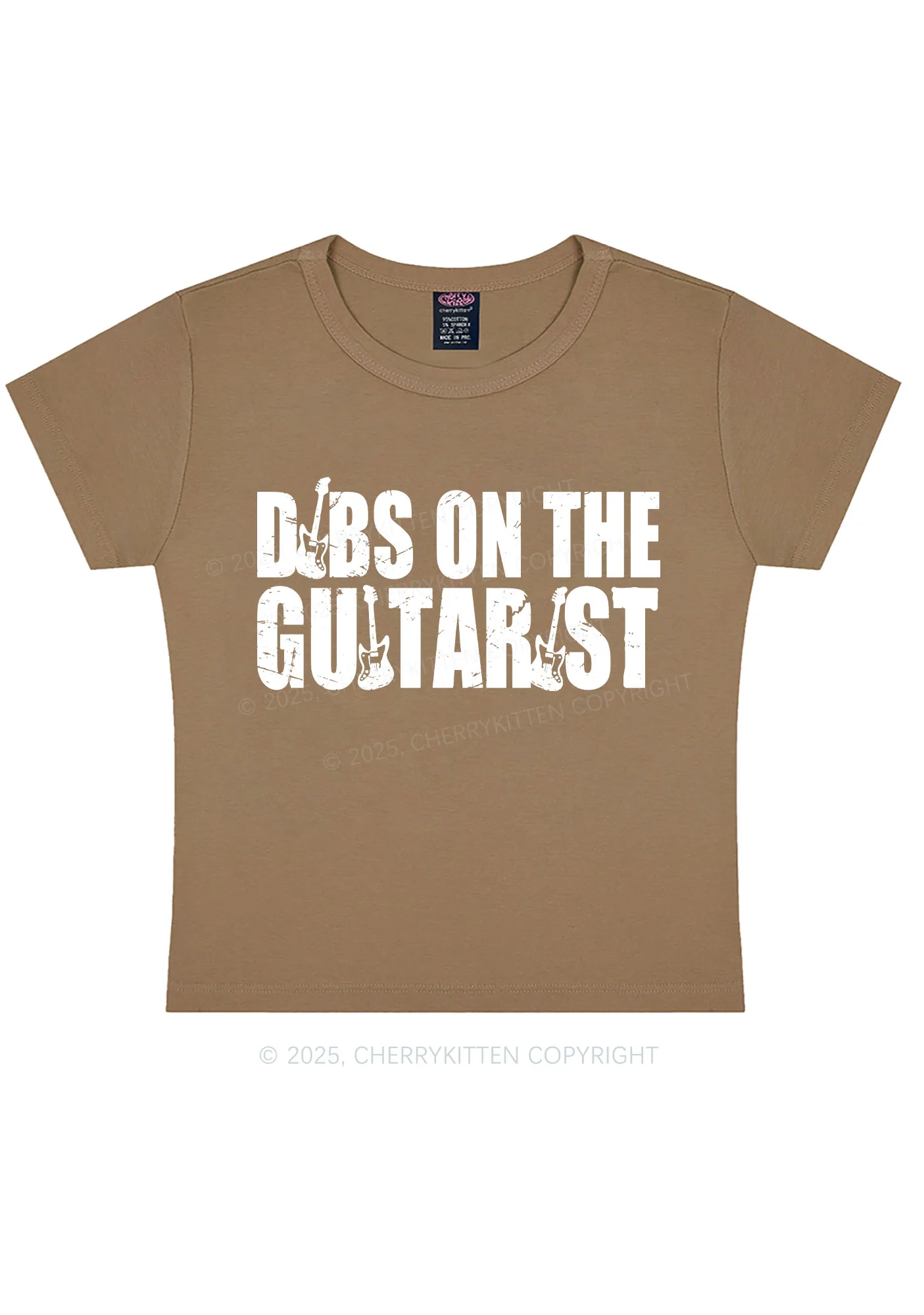 Dibs On The Guitarist Y2K Baby Tee Cherrykitten - Image 10