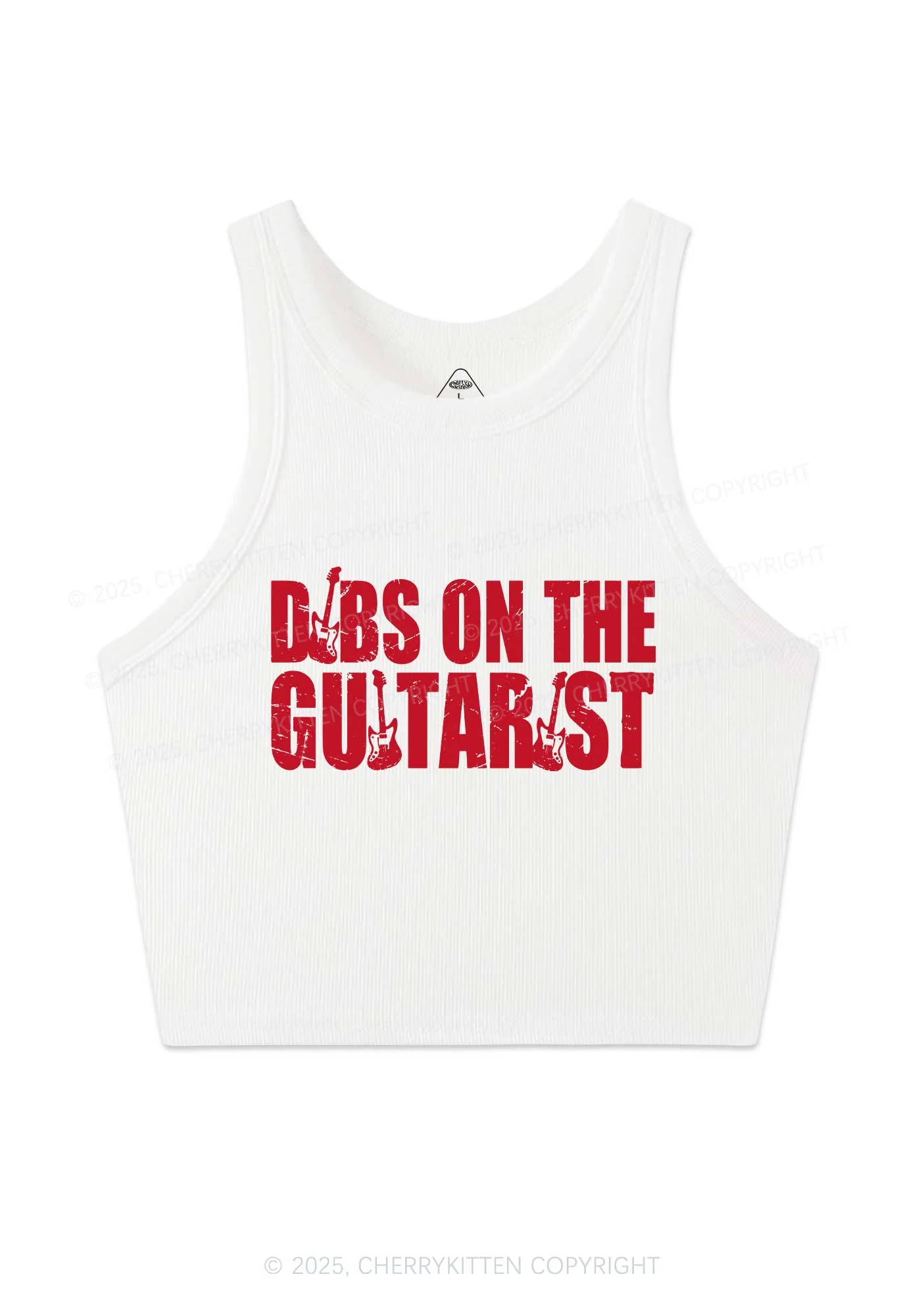Dibs On The Guitarist Y2K Crop Tank Top Cherrykitten - Image 3