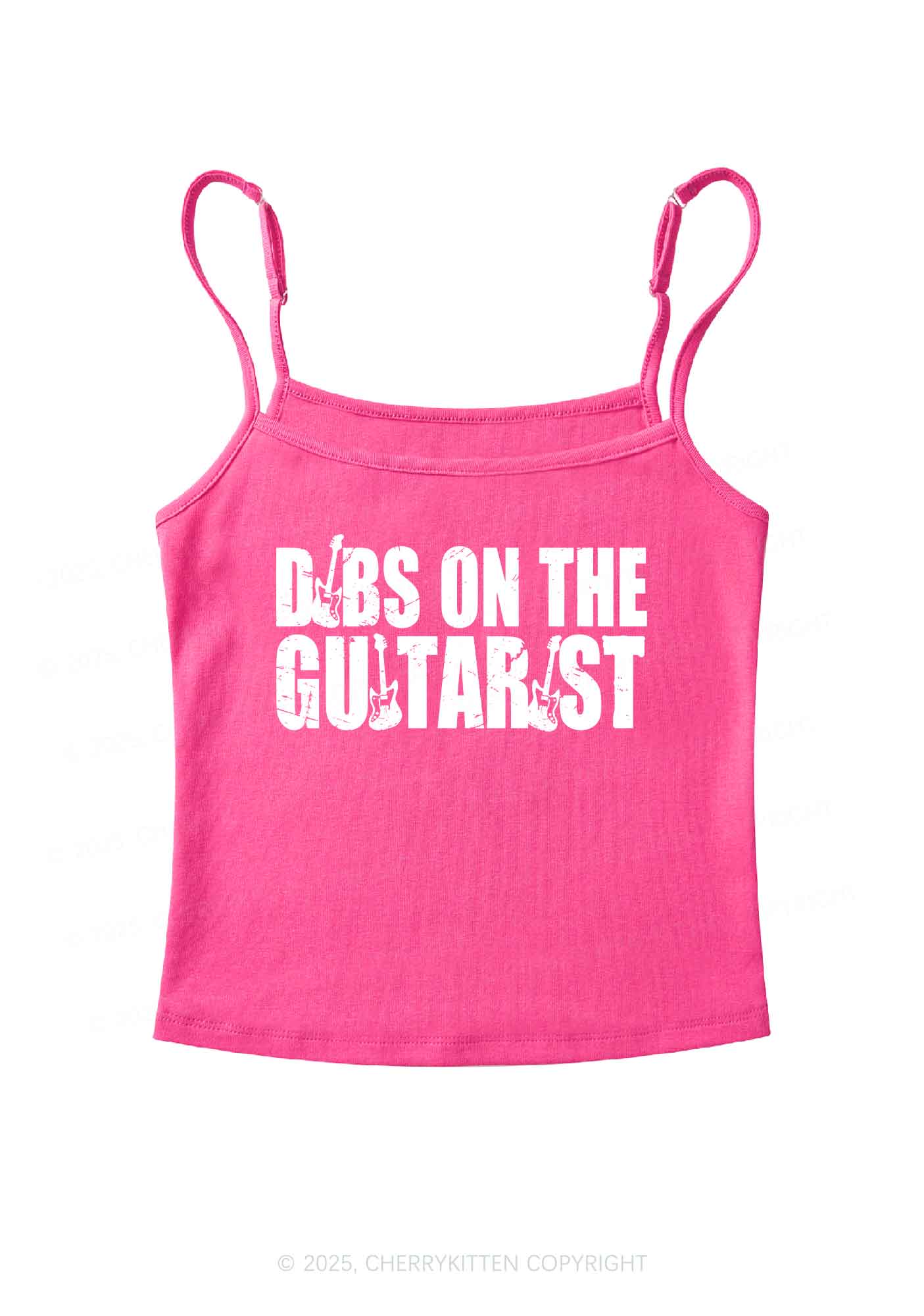 Dibs On The Guitarist Y2K Spaghetti Strap Cami Cherrykitten - Image 4