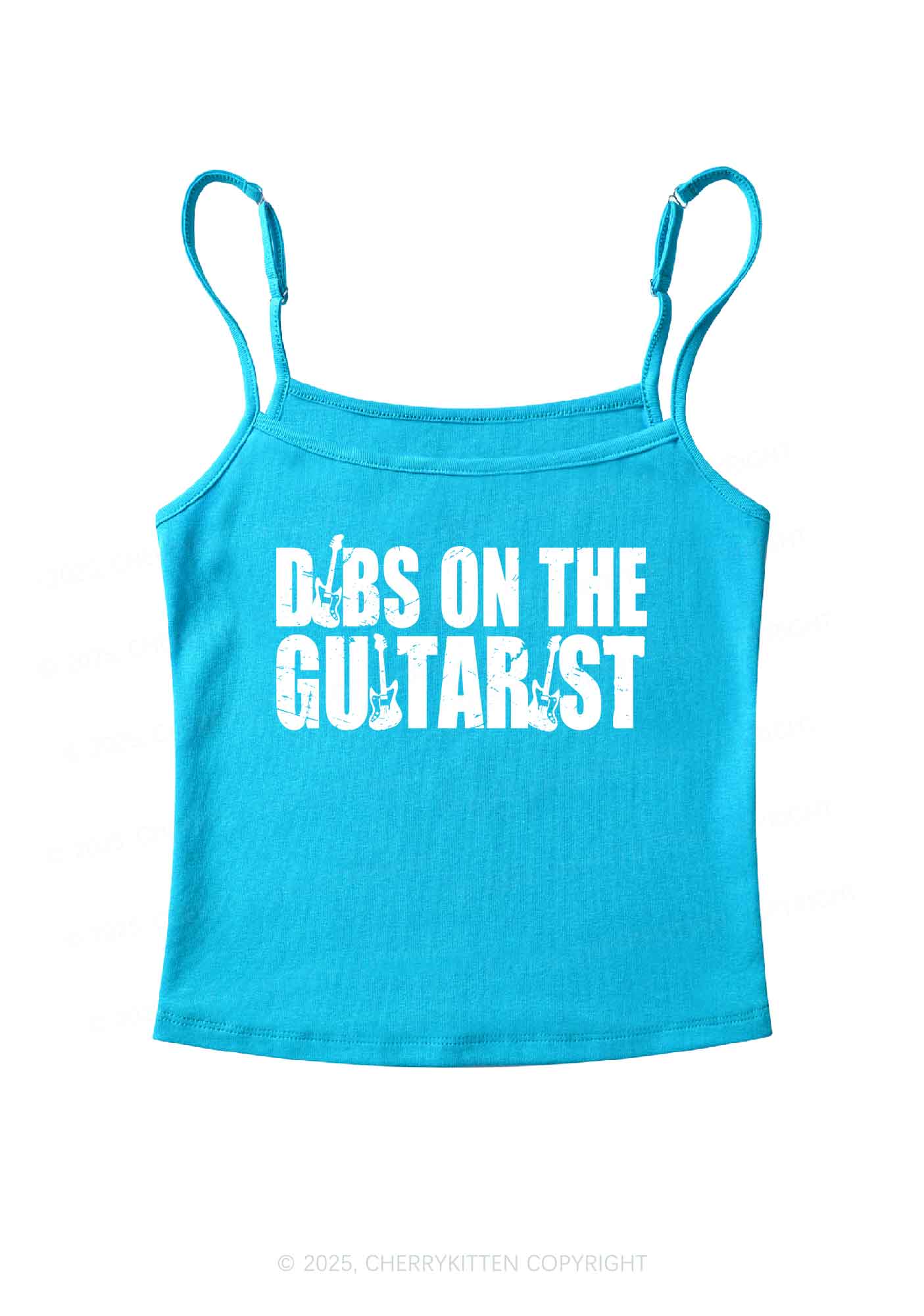 Dibs On The Guitarist Y2K Spaghetti Strap Cami Cherrykitten - Image 5