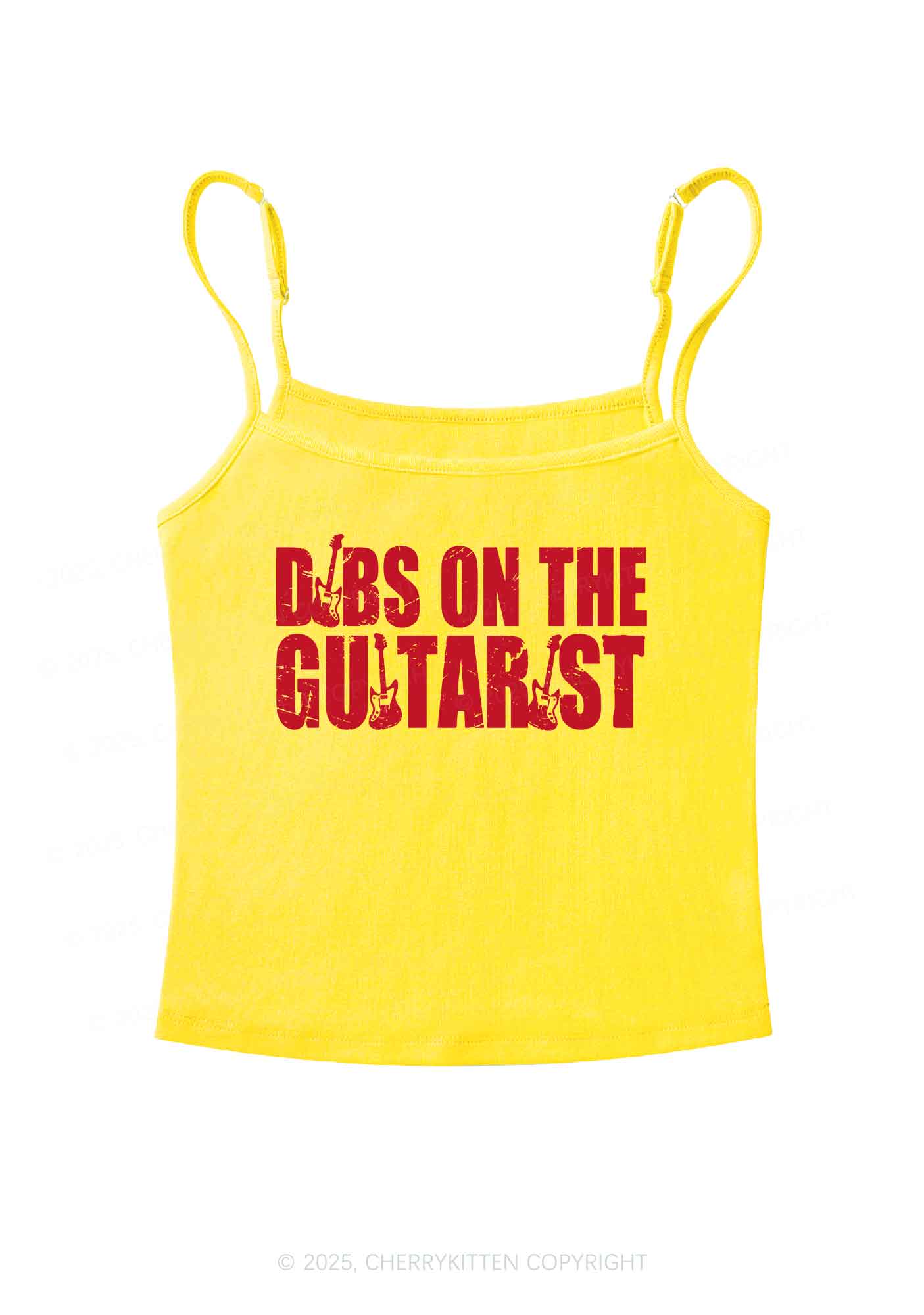 Dibs On The Guitarist Y2K Spaghetti Strap Cami Cherrykitten - Image 6