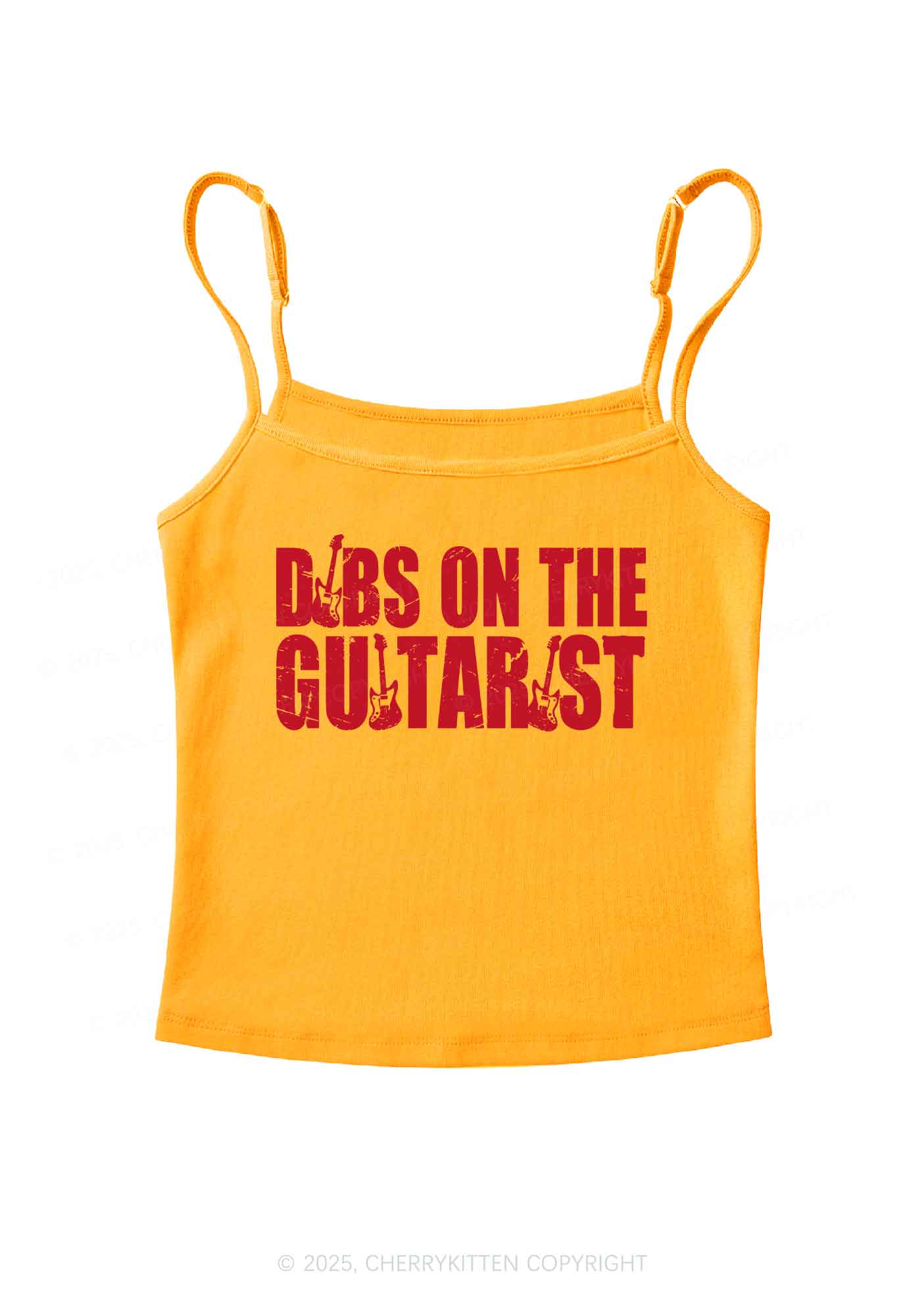 Dibs On The Guitarist Y2K Spaghetti Strap Cami Cherrykitten - Image 7