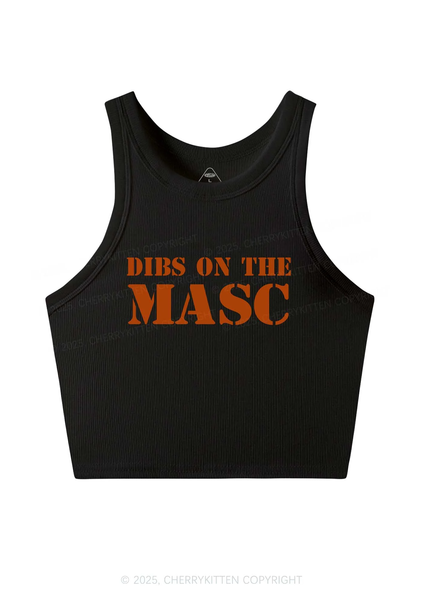 Dibs On The Masc Pride Y2K Crop Tank Top Cherrykitten - Image 3