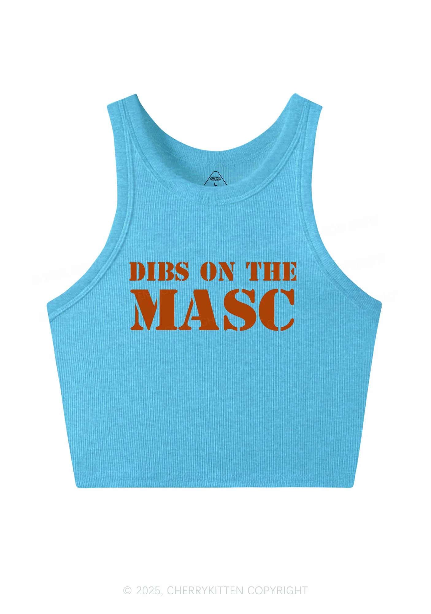 Dibs On The Masc Pride Y2K Crop Tank Top Cherrykitten - Image 4