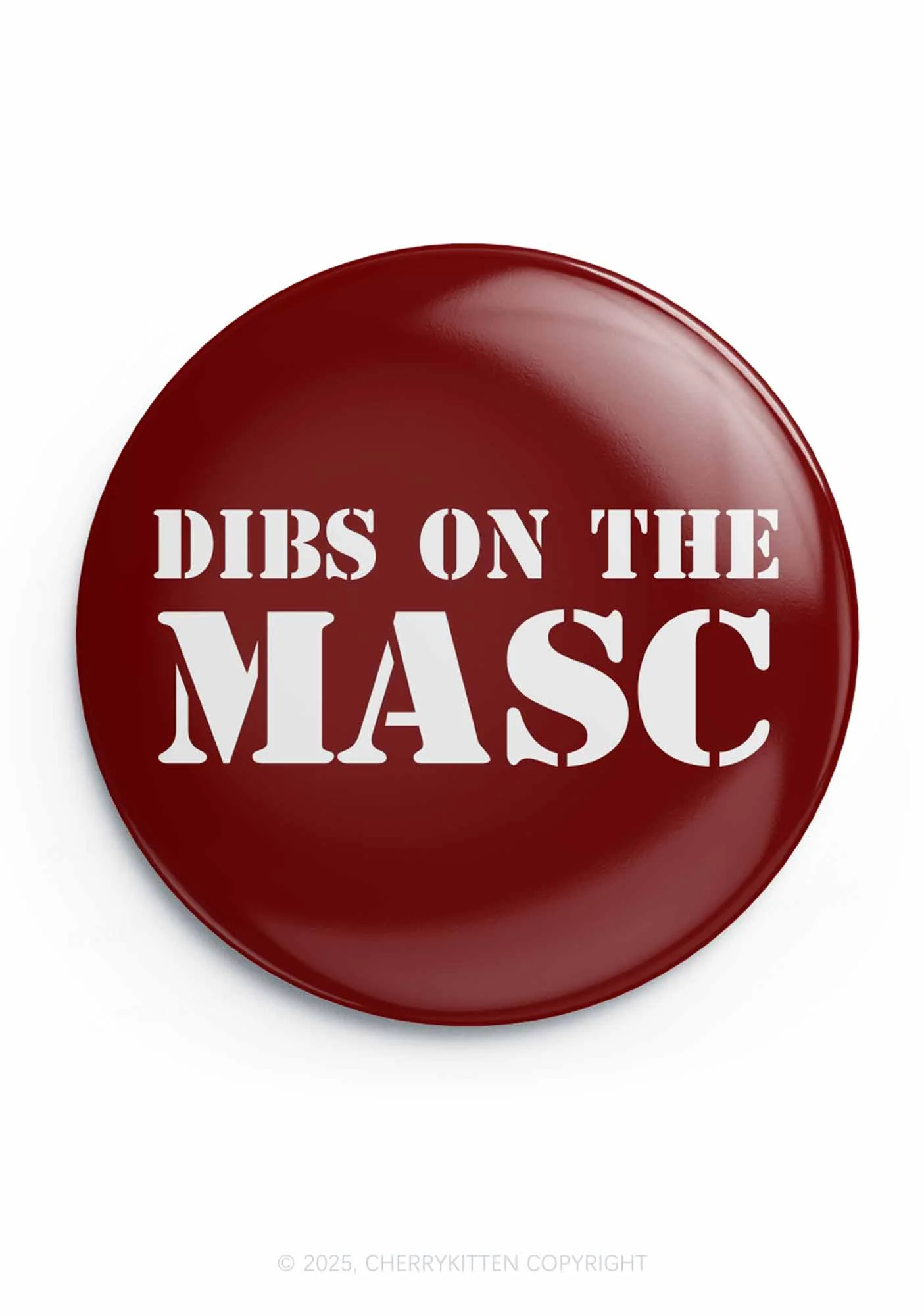 Dibs On The Masc Pride Y2K Pin Badge Cherrykitten - Image 4