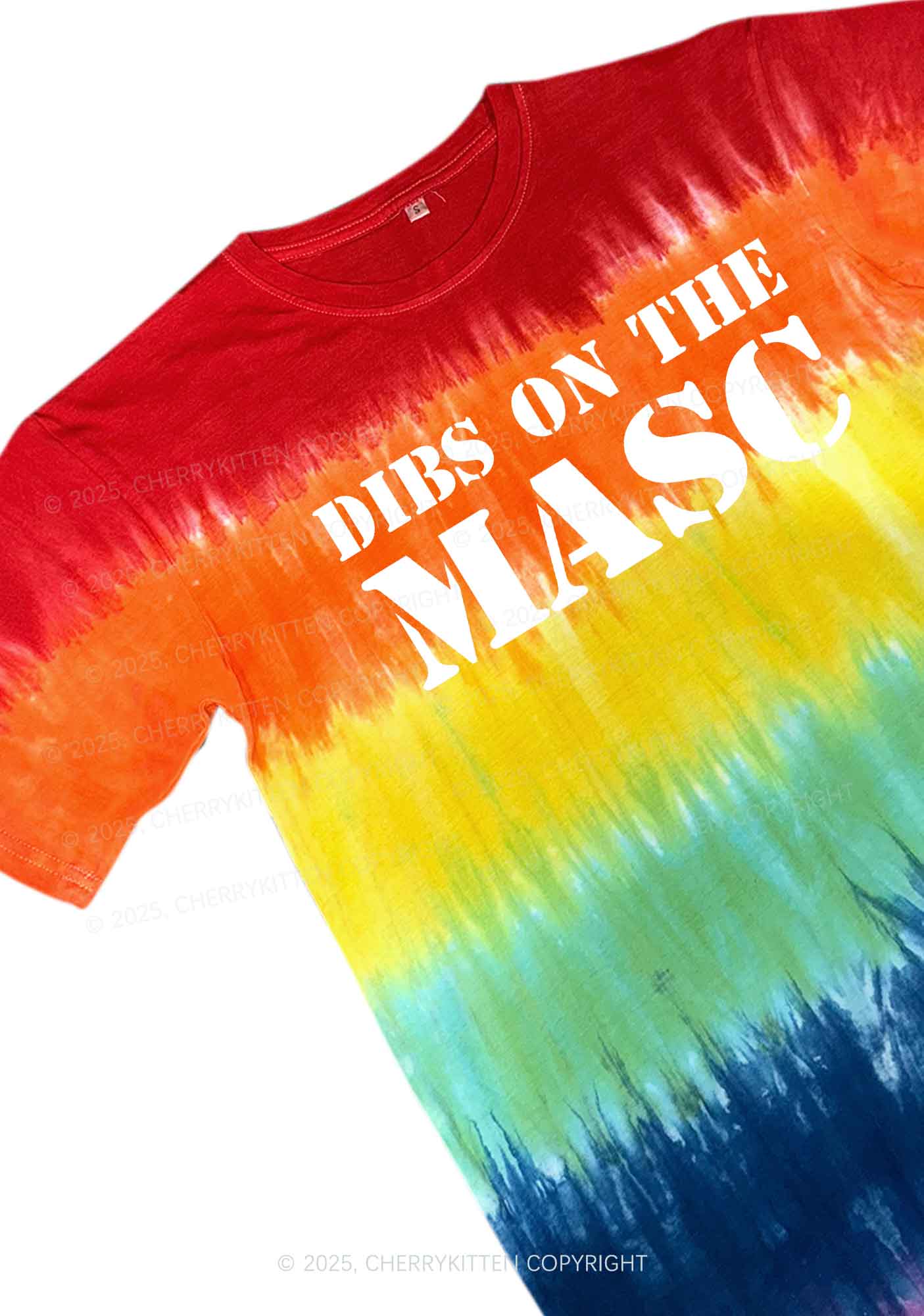 Dibs On The Masc Pride Y2K Tie Dye Shirts Cherrykitten - Image 2
