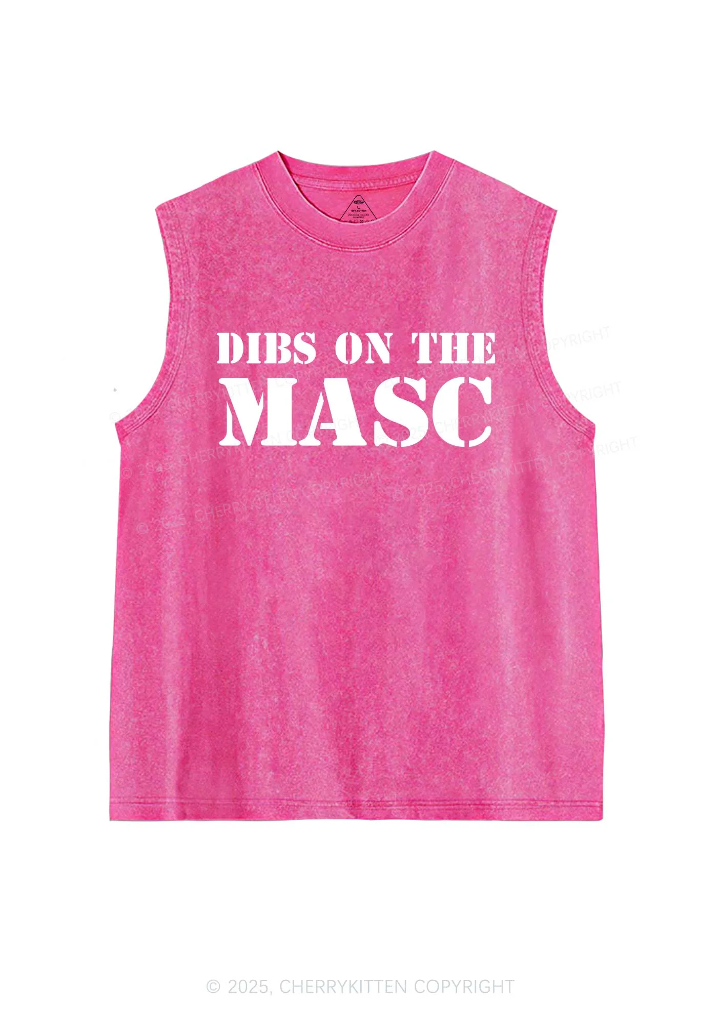 Dibs On The Masc Pride Y2K Washed Muscle Tank Cherrykitten - Image 4