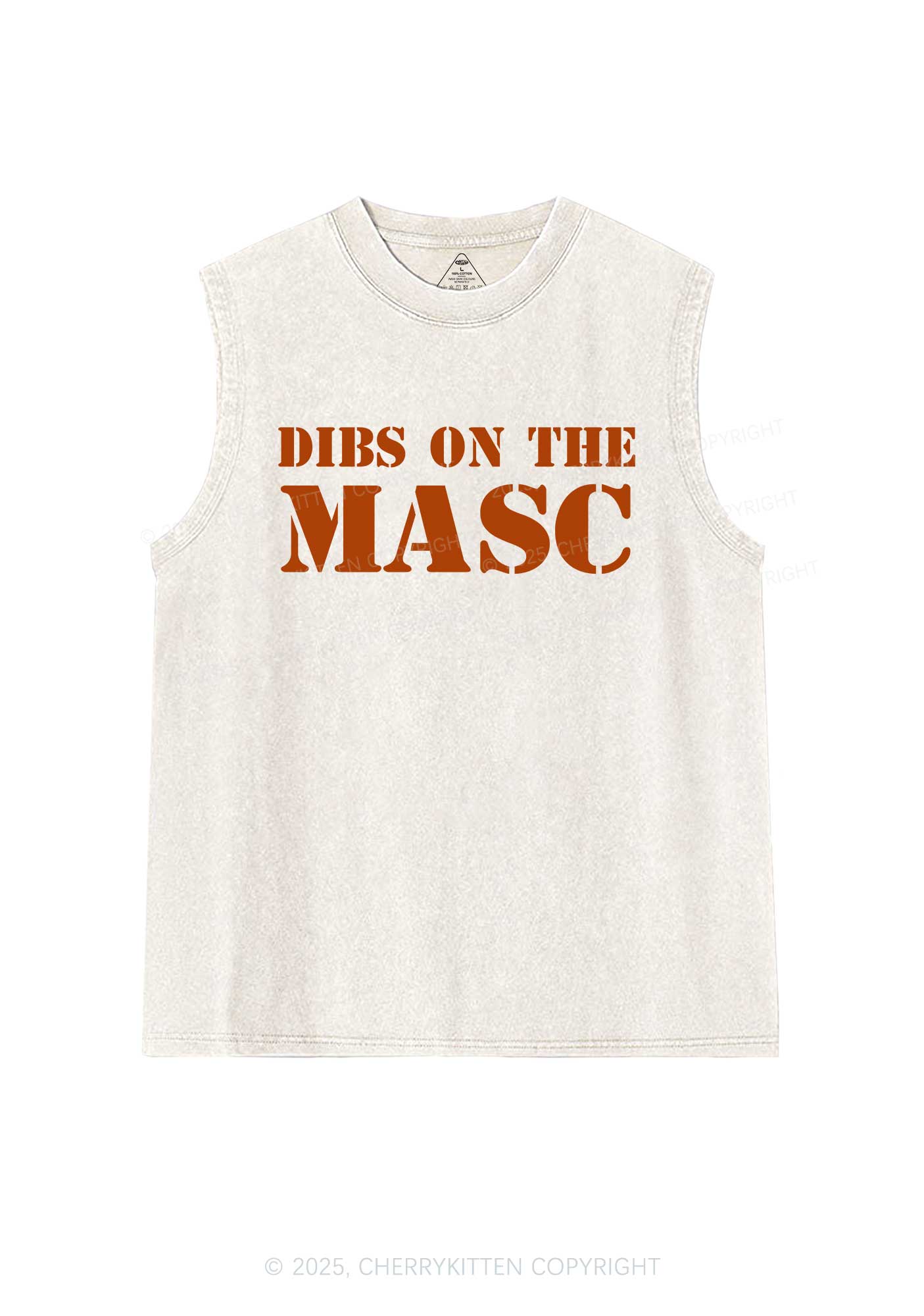 Dibs On The Masc Pride Y2K Washed Muscle Tank Cherrykitten - Image 5