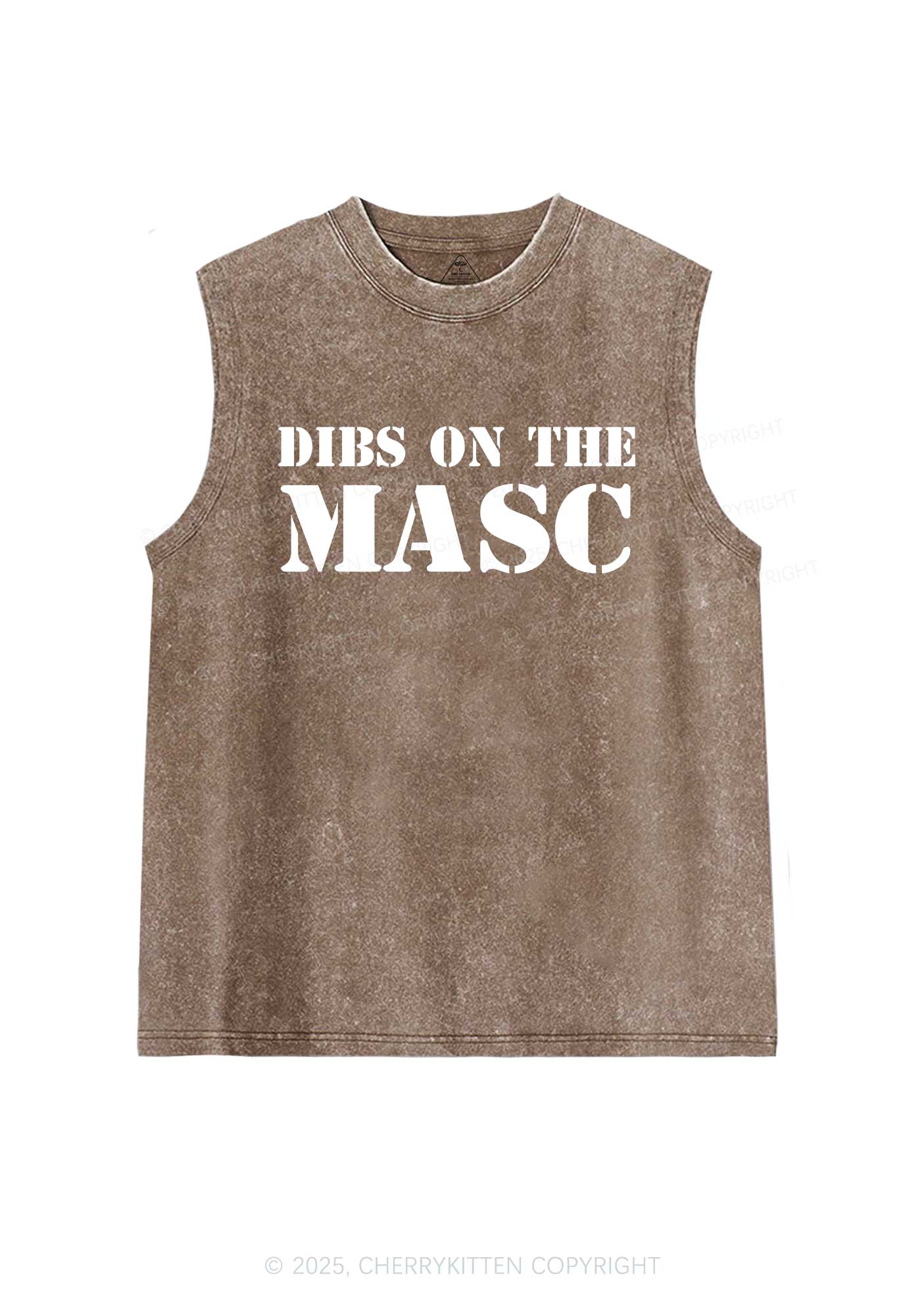 Dibs On The Masc Pride Y2K Washed Muscle Tank Cherrykitten - Image 7