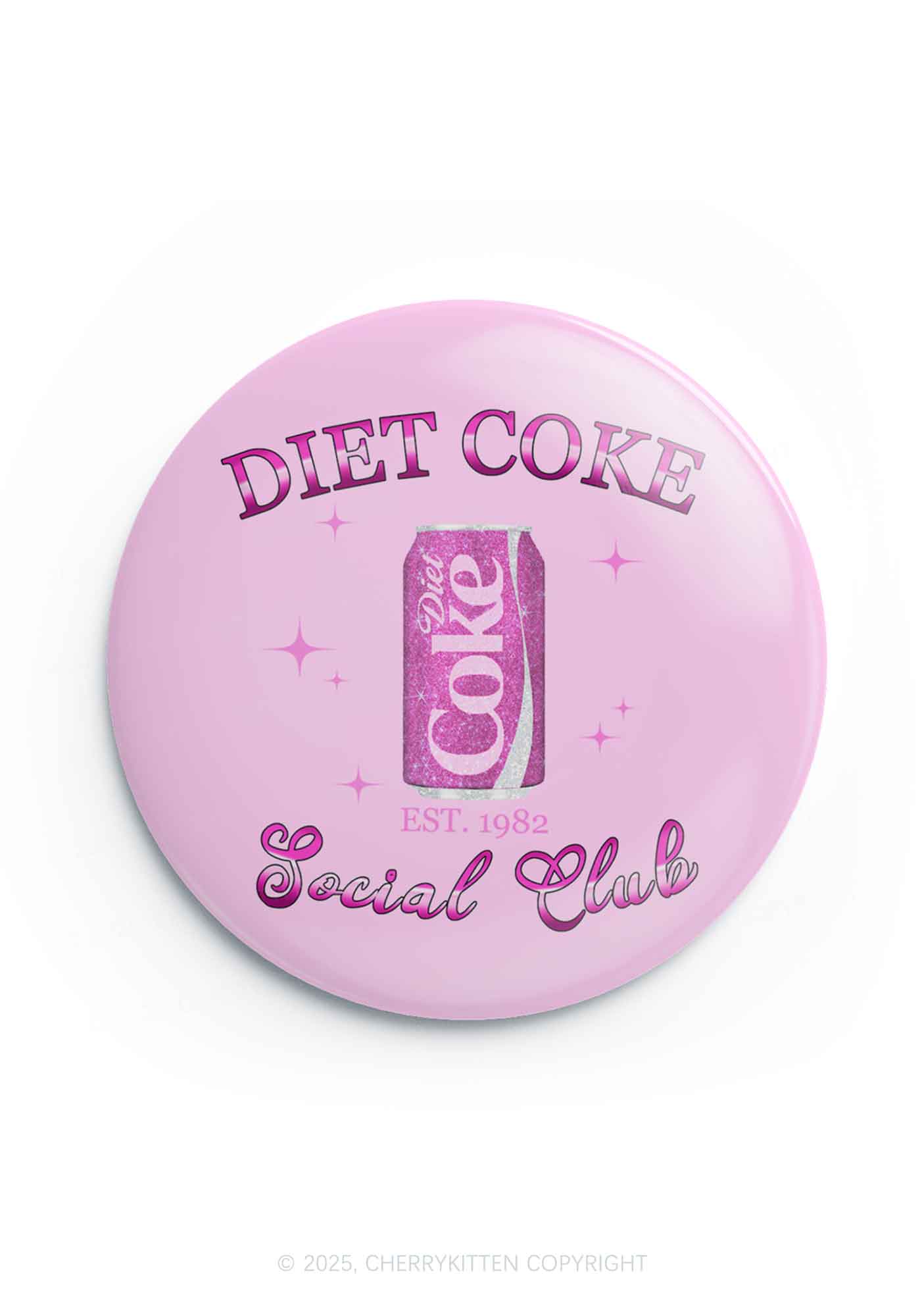 Diet Coke Social Club 1Pc Y2K Pin Badge Cherrykitten - Image 3