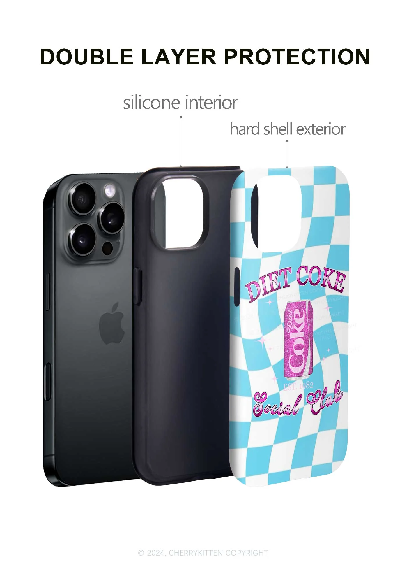Diet Coke Social Club Y2K Phone Case Cherrykitten - Image 4