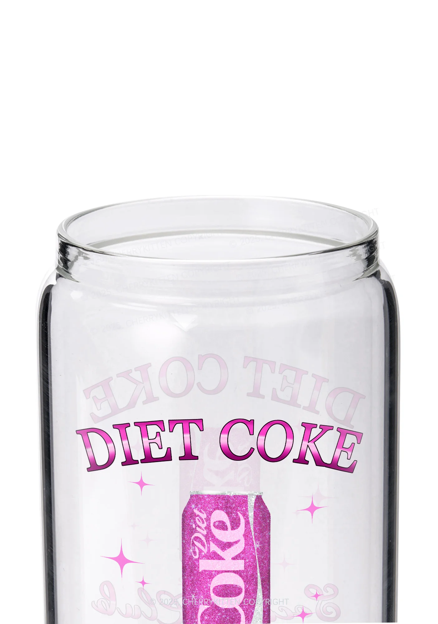 Diet Coke Social Club Y2K Printed Glass Cup Cherrykitten - Image 2
