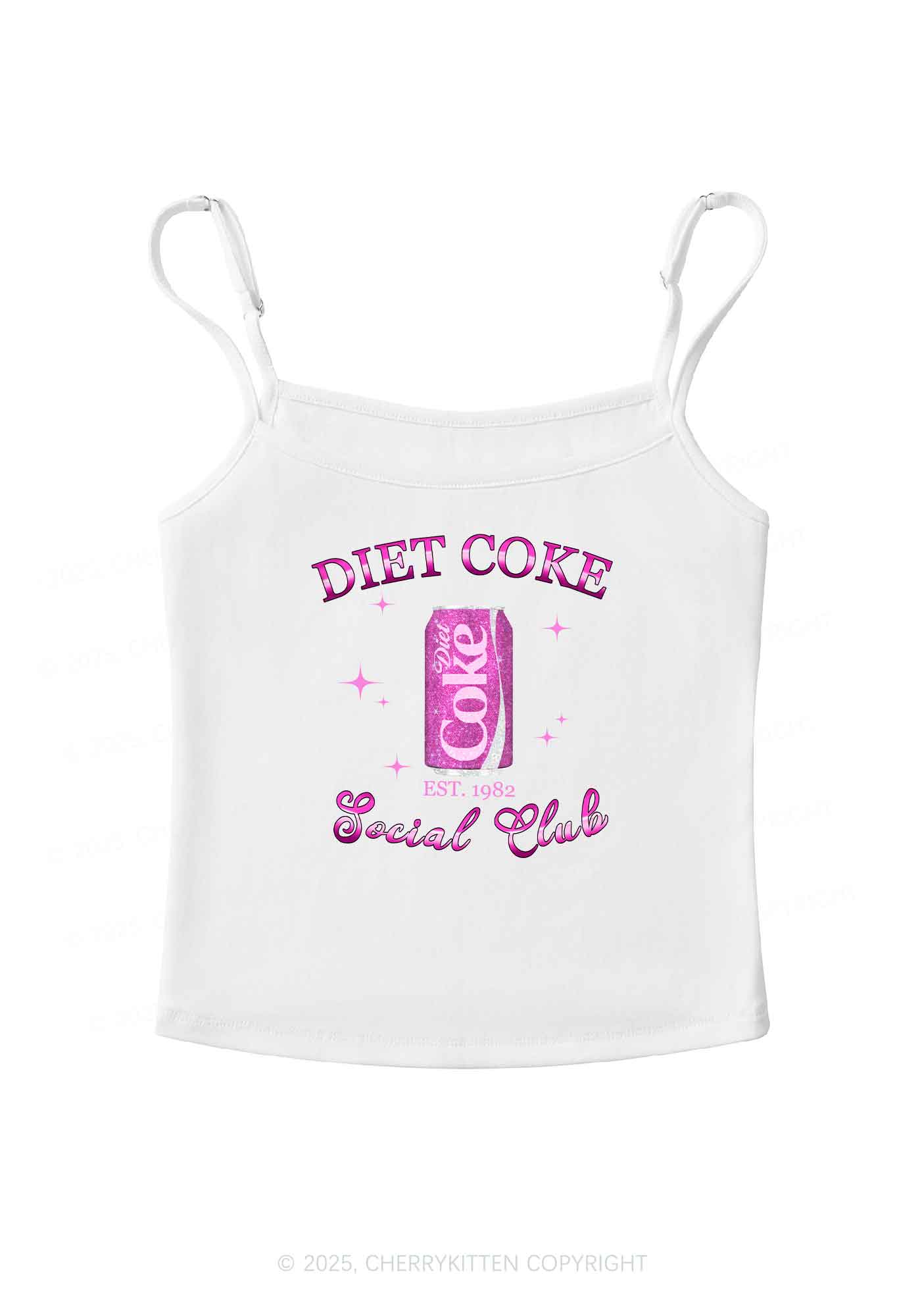 Diet Coke Social Club Y2K Spaghetti Strap Cami Cherrykitten - Image 3