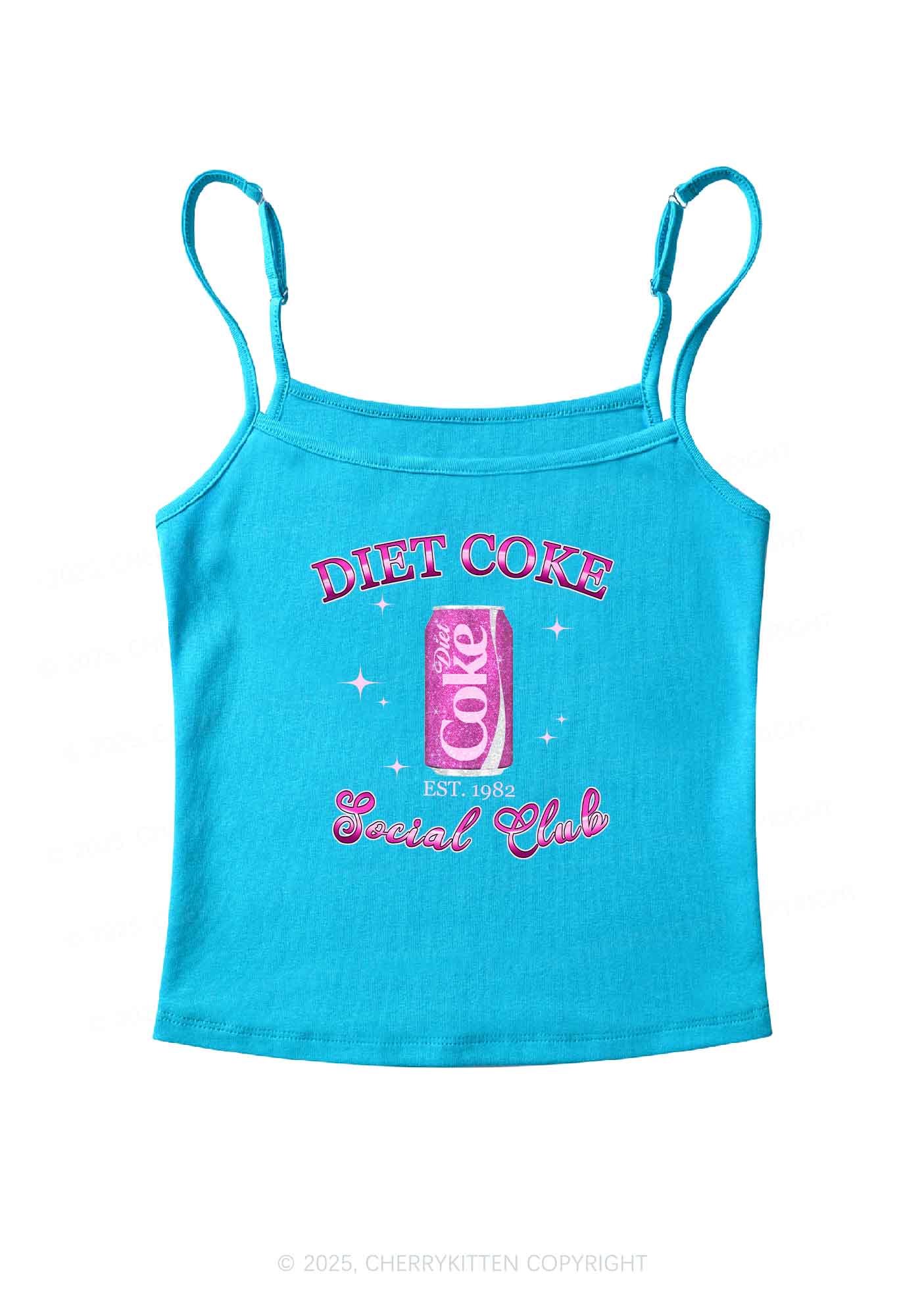 Diet Coke Social Club Y2K Spaghetti Strap Cami Cherrykitten - Image 4