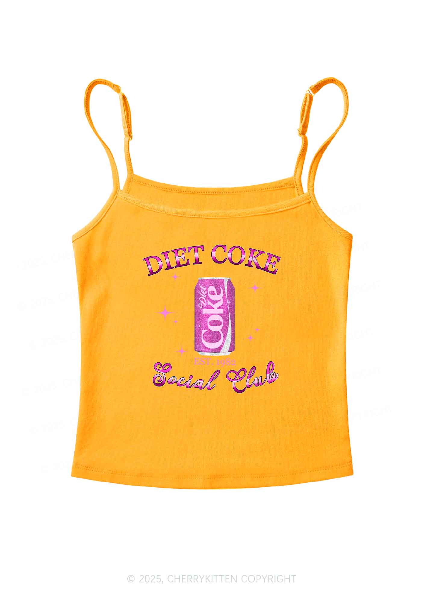Diet Coke Social Club Y2K Spaghetti Strap Cami Cherrykitten - Image 6