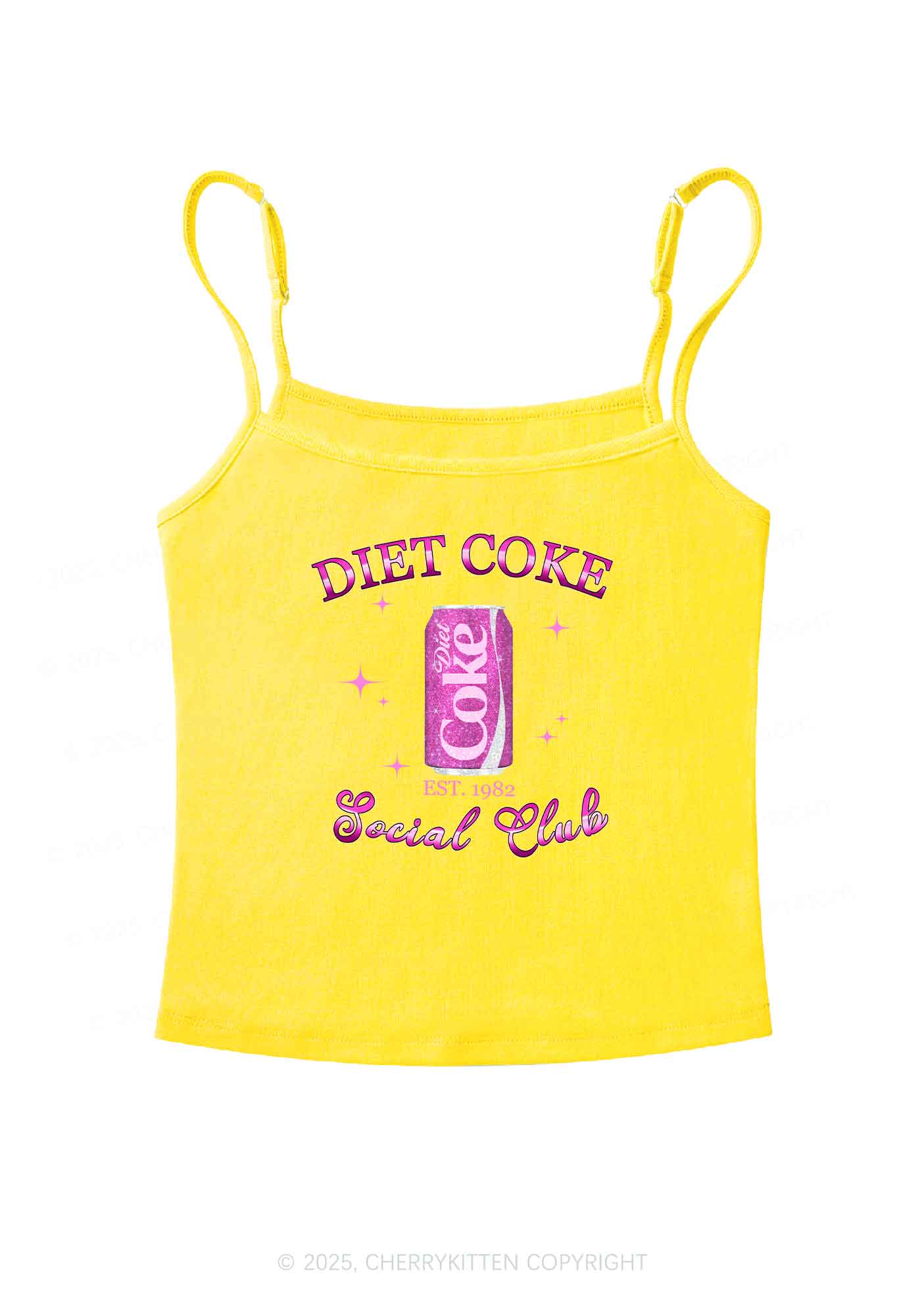Diet Coke Social Club Y2K Spaghetti Strap Cami Cherrykitten - Image 7