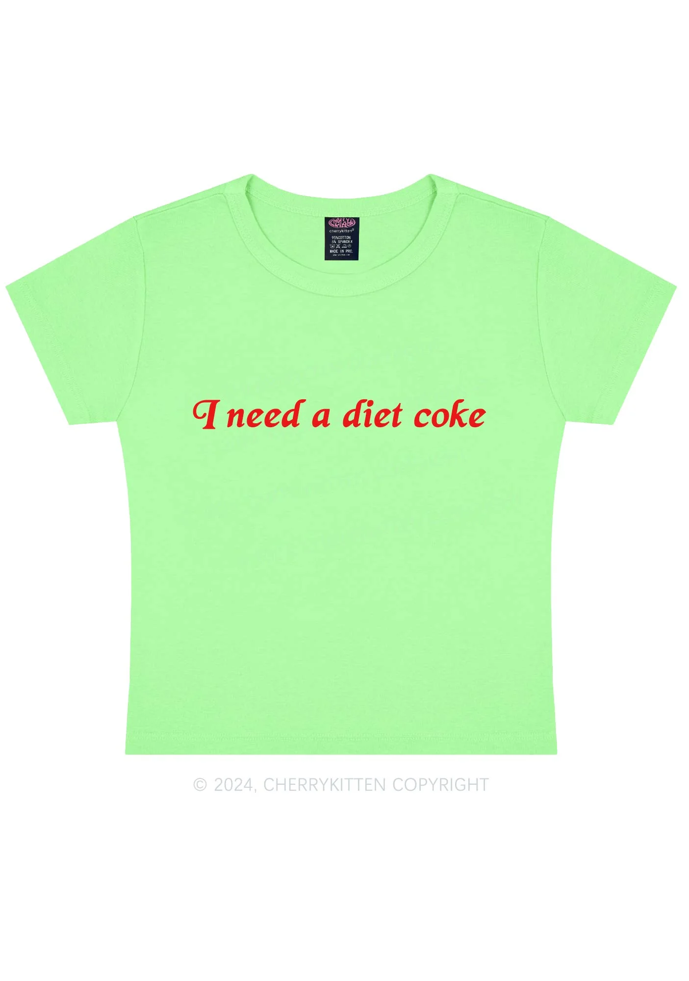 Diet Coke Y2K Baby Tee Cherrykitten - Image 11