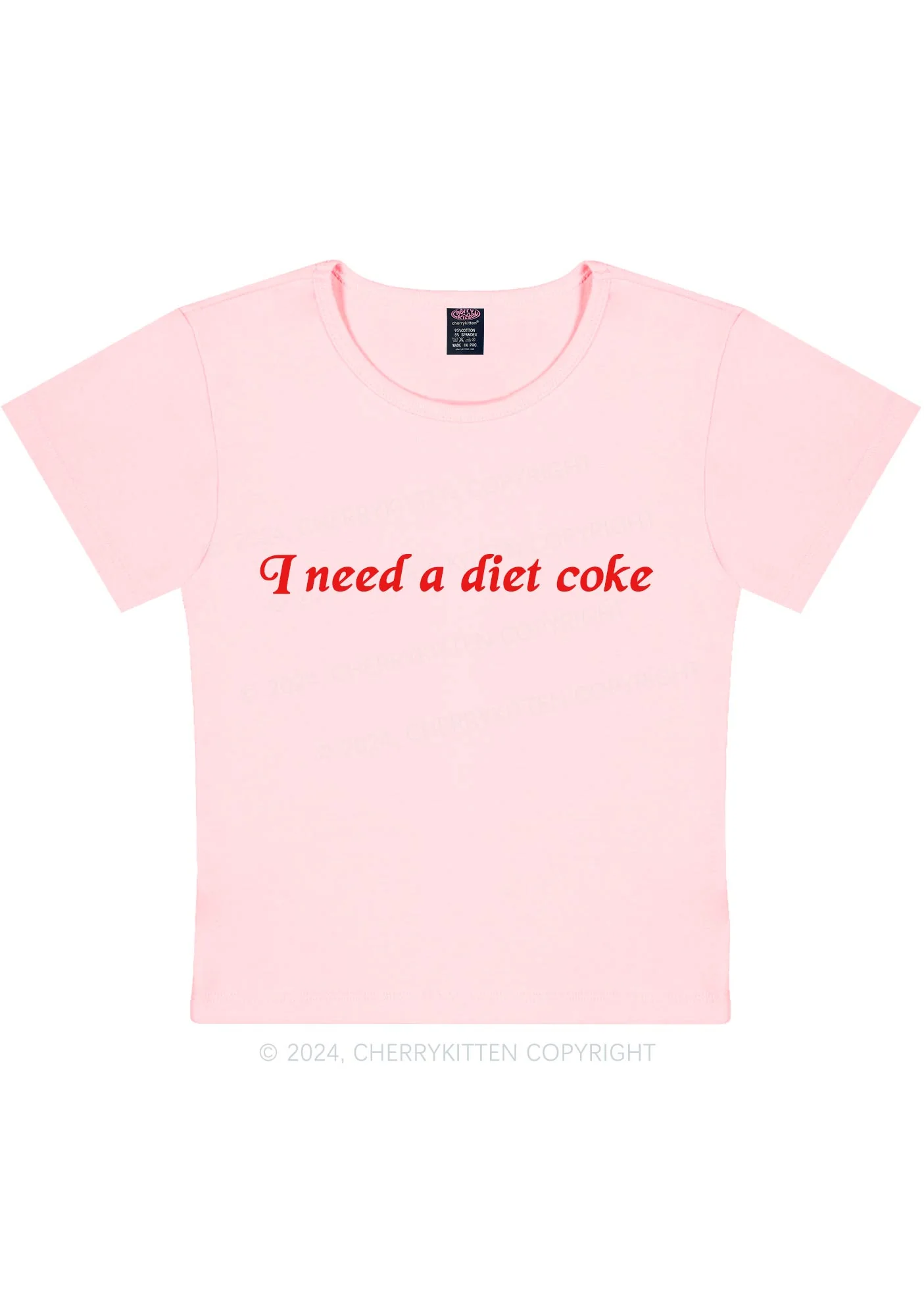 Diet Coke Y2K Baby Tee Cherrykitten - Image 5