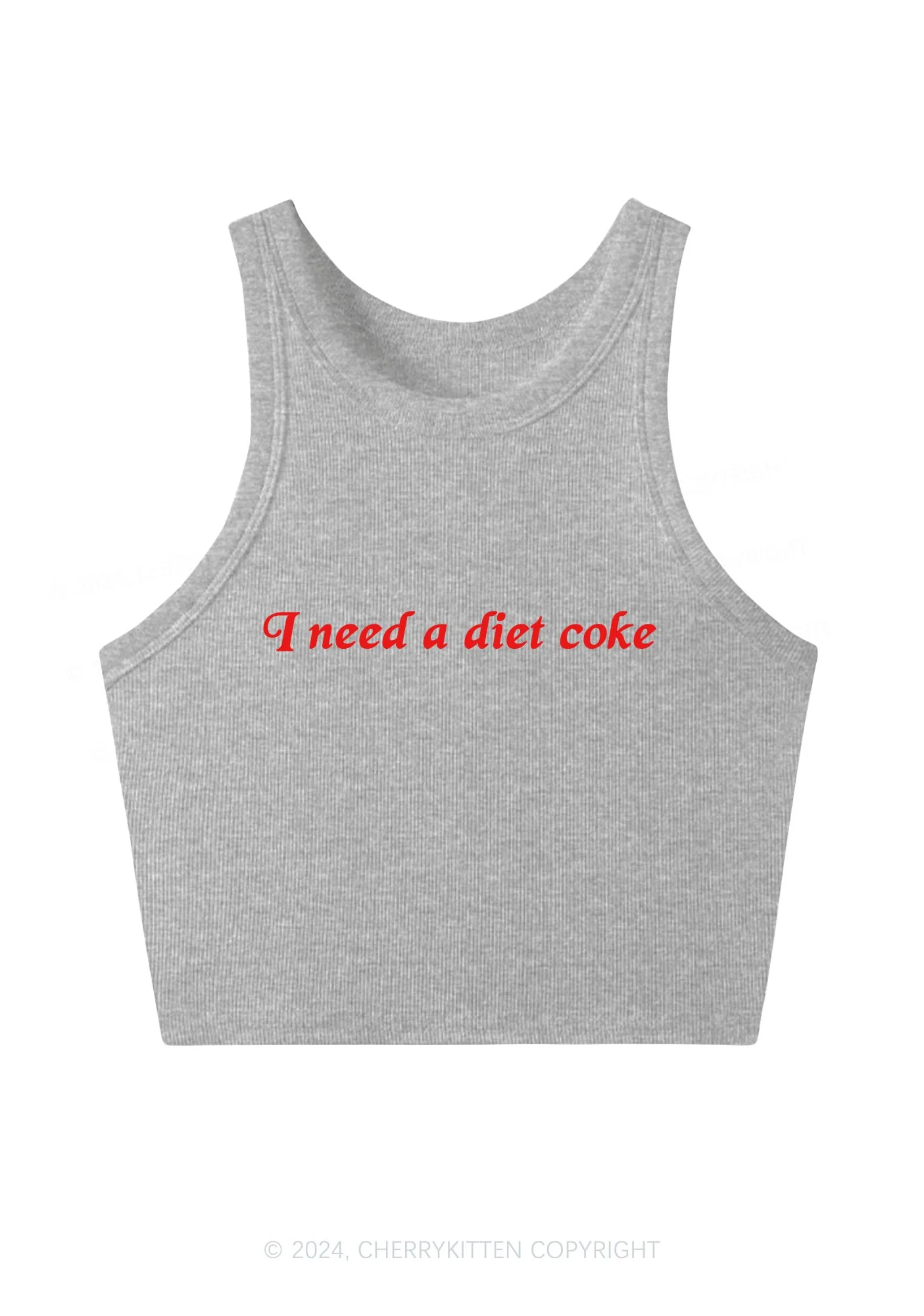 Diet Coke Y2K Crop Tank Top Cherrykitten - Image 4