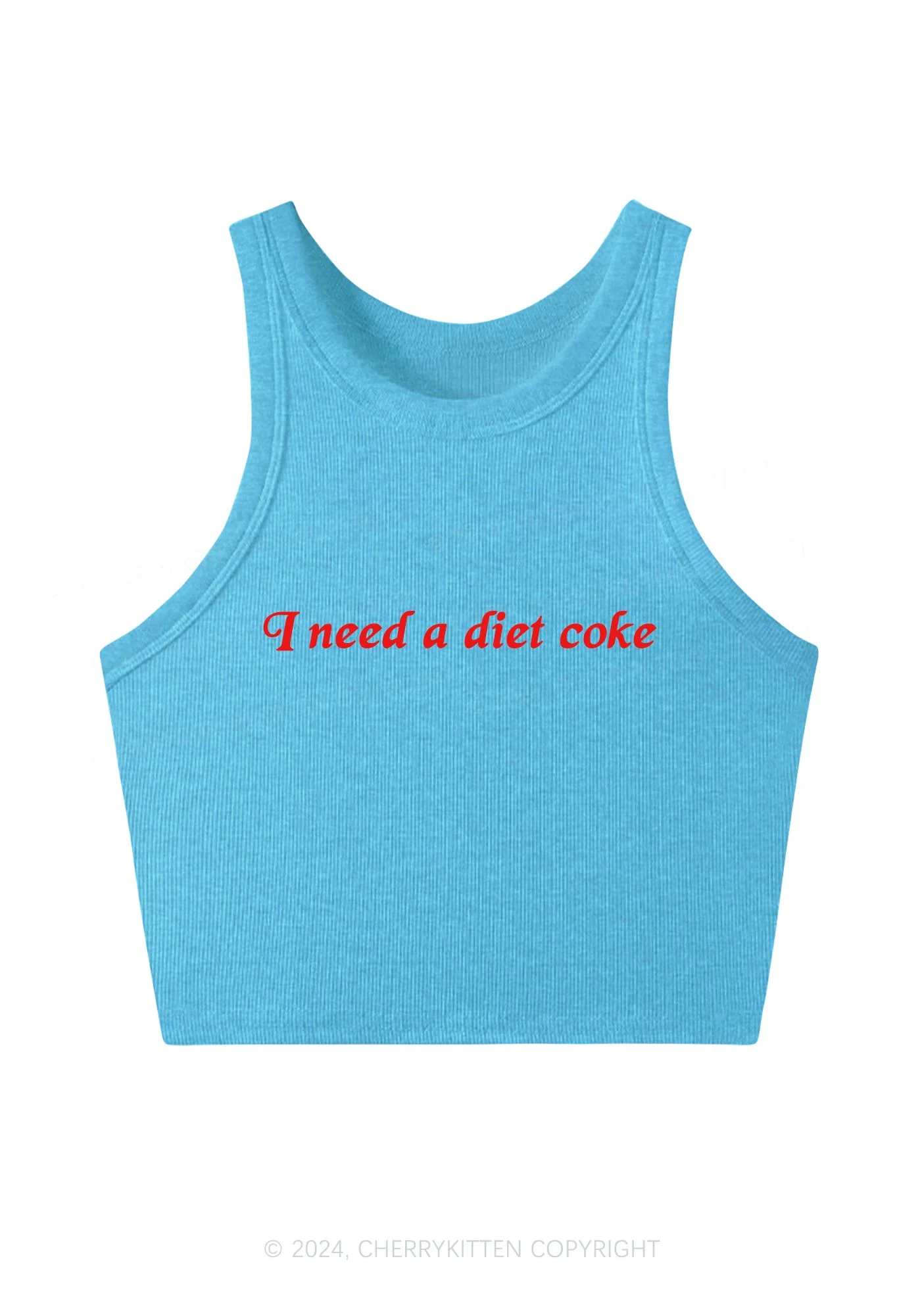 Diet Coke Y2K Crop Tank Top Cherrykitten - Image 5