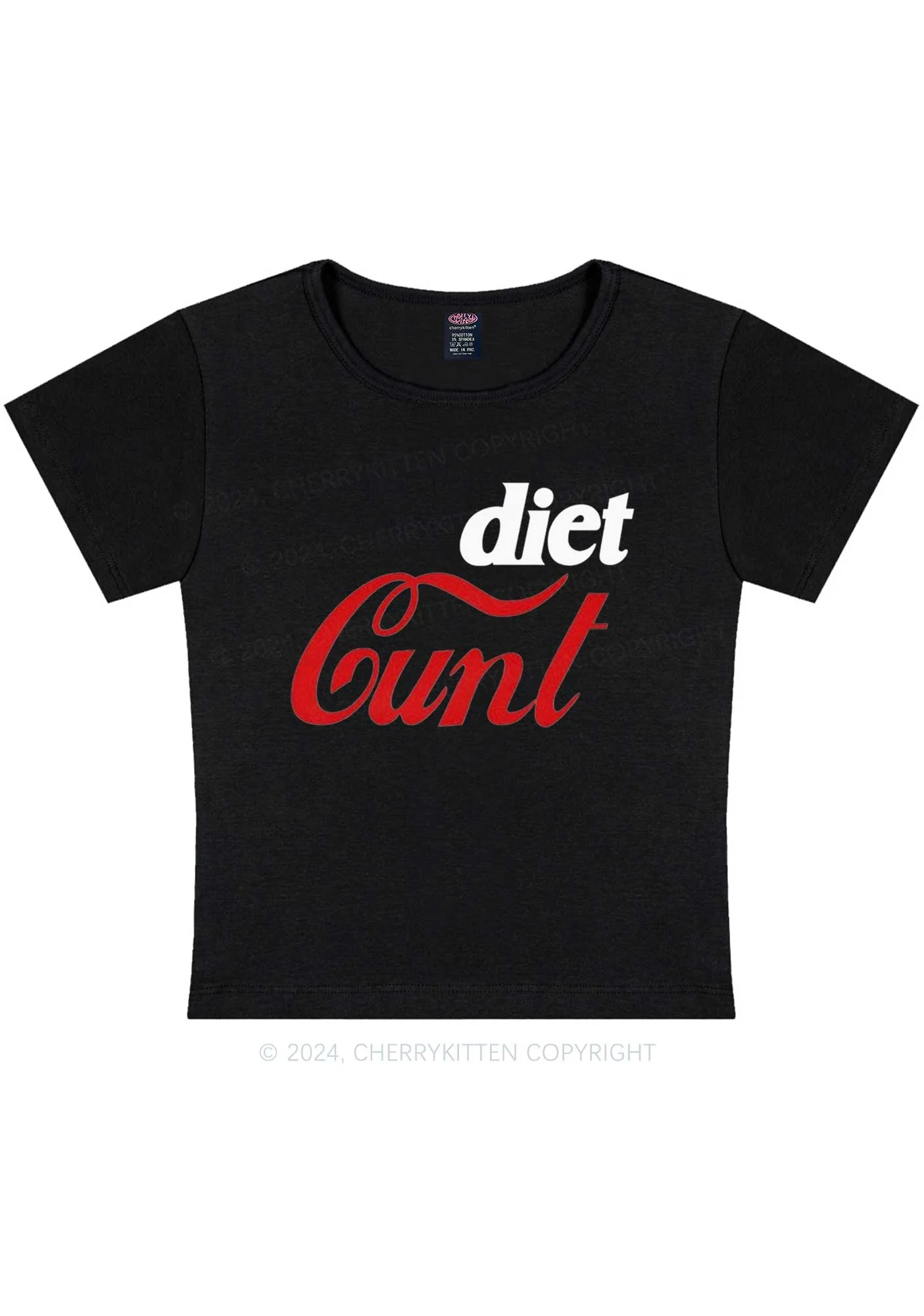 Diet Cxxt Y2K Baby Tee Cherrykitten - Image 4