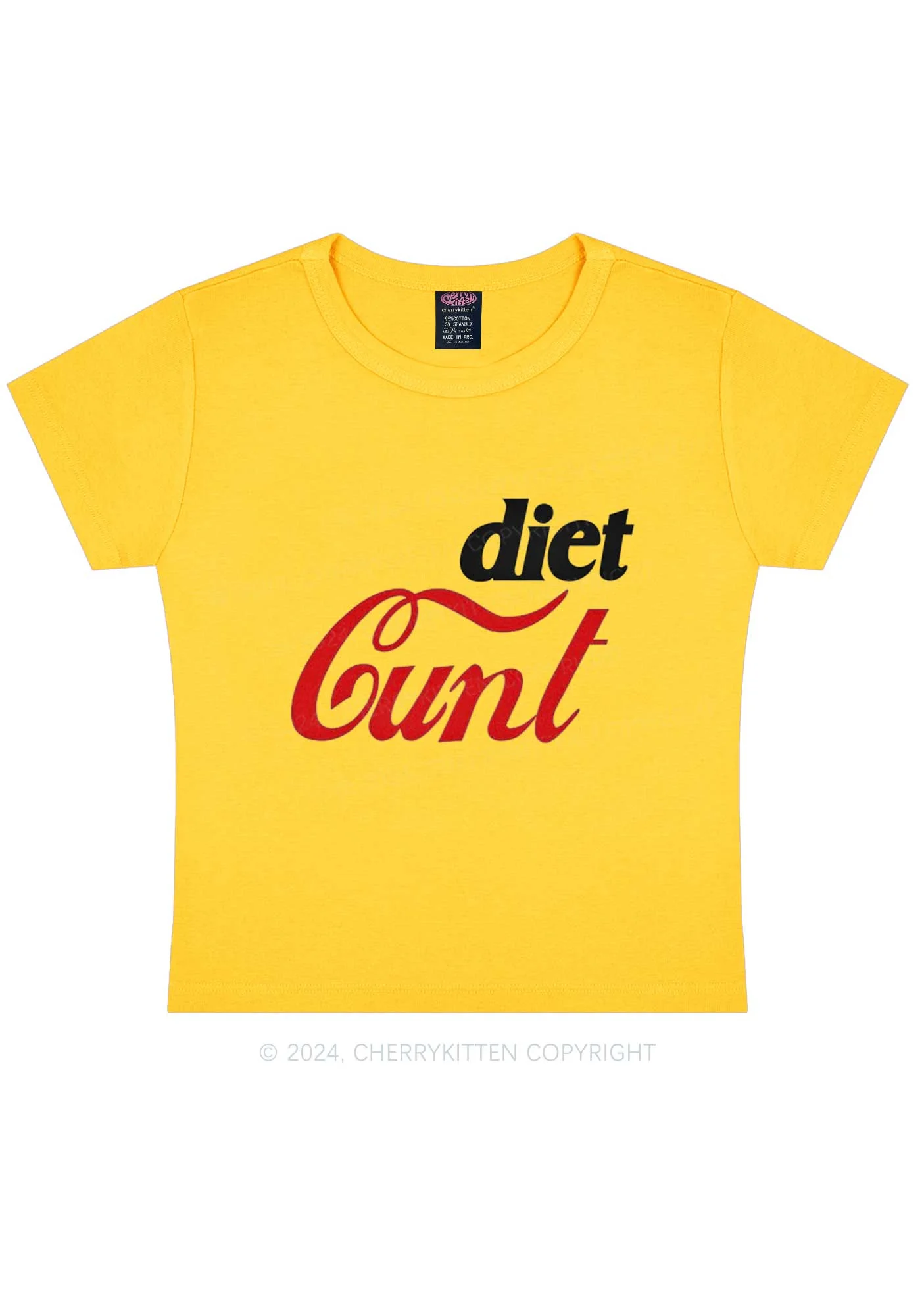 Diet Cxxt Y2K Baby Tee Cherrykitten - Image 5