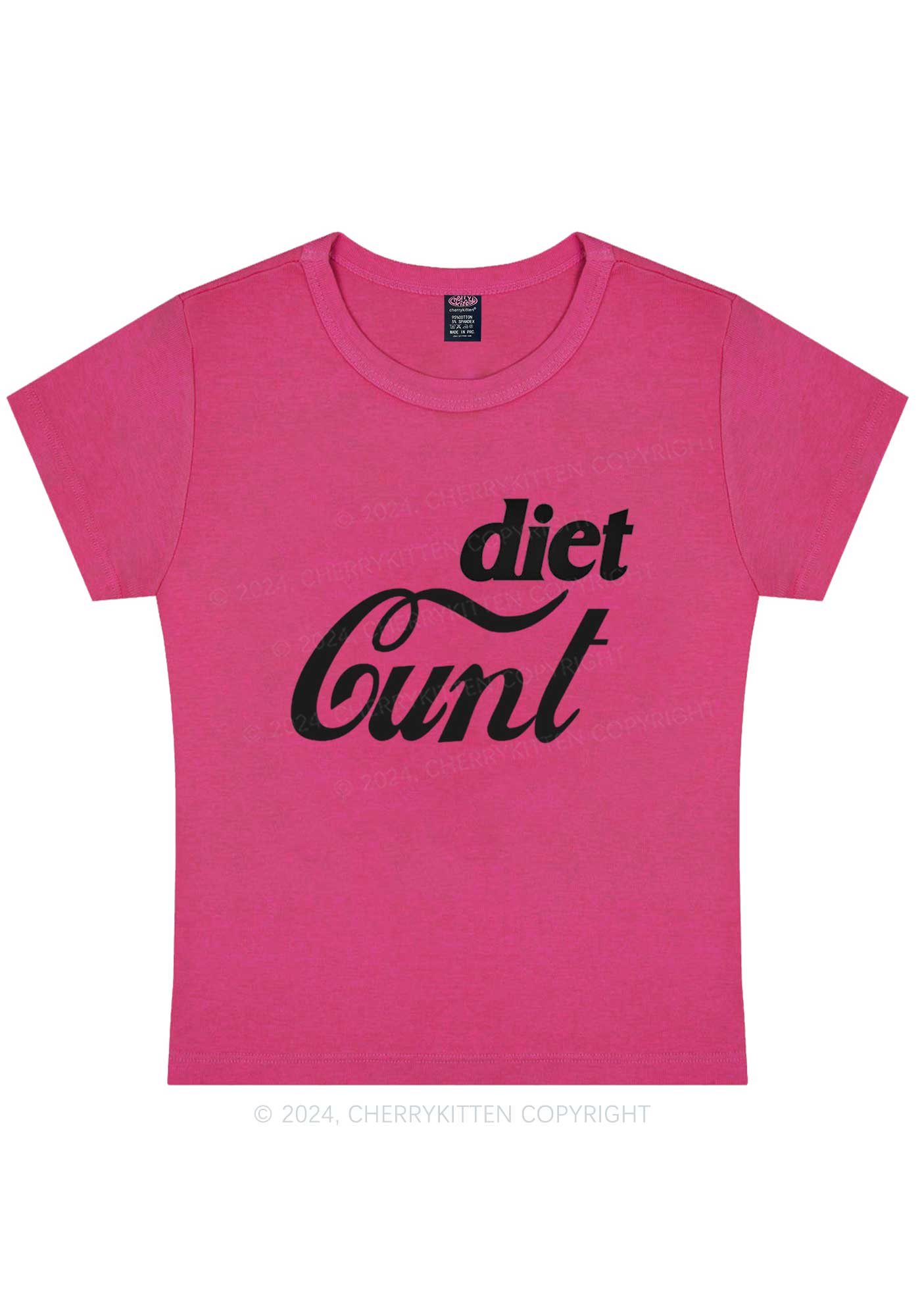 Diet Cxxt Y2K Baby Tee Cherrykitten - Image 7