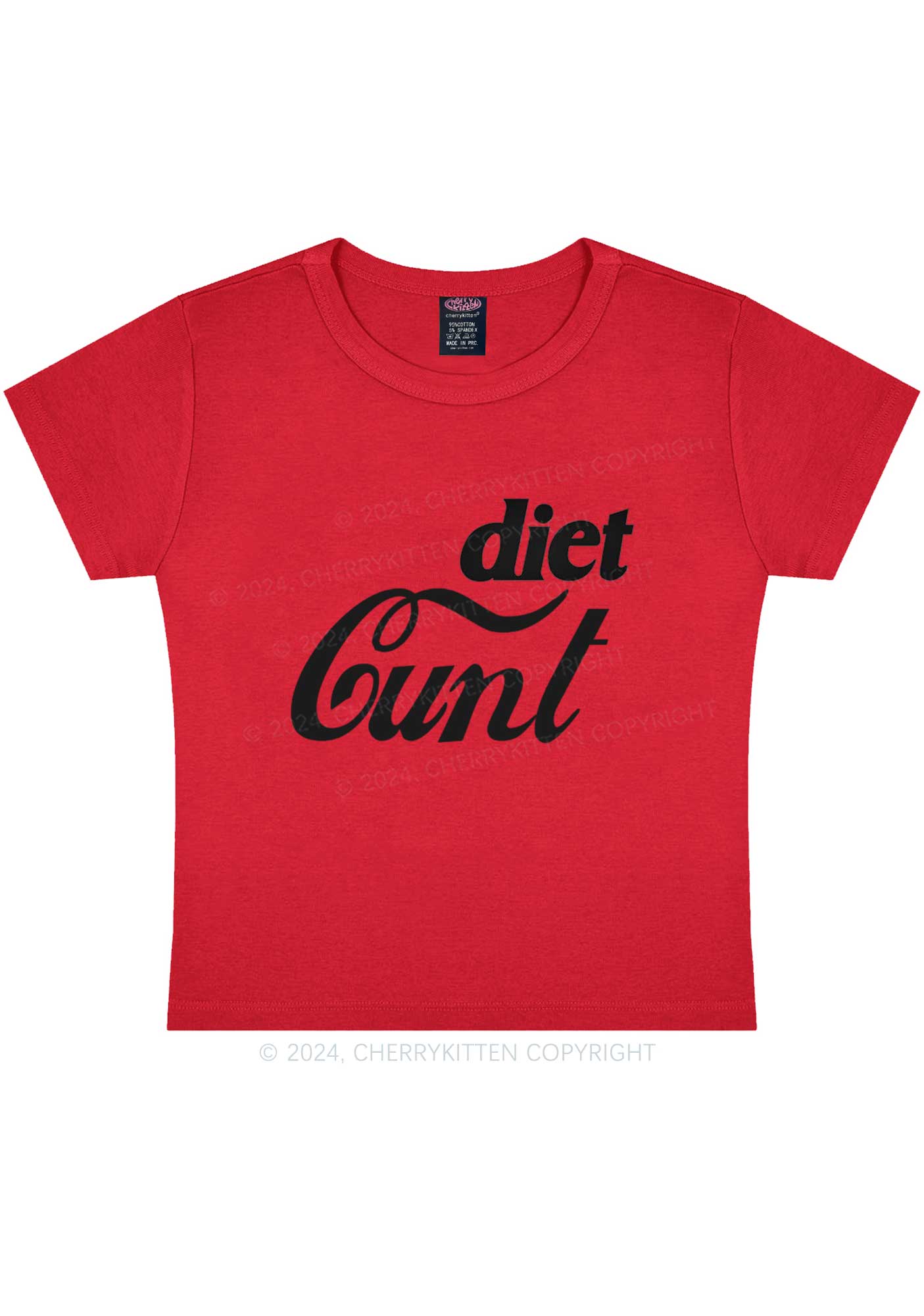 Diet Cxxt Y2K Baby Tee Cherrykitten - Image 8