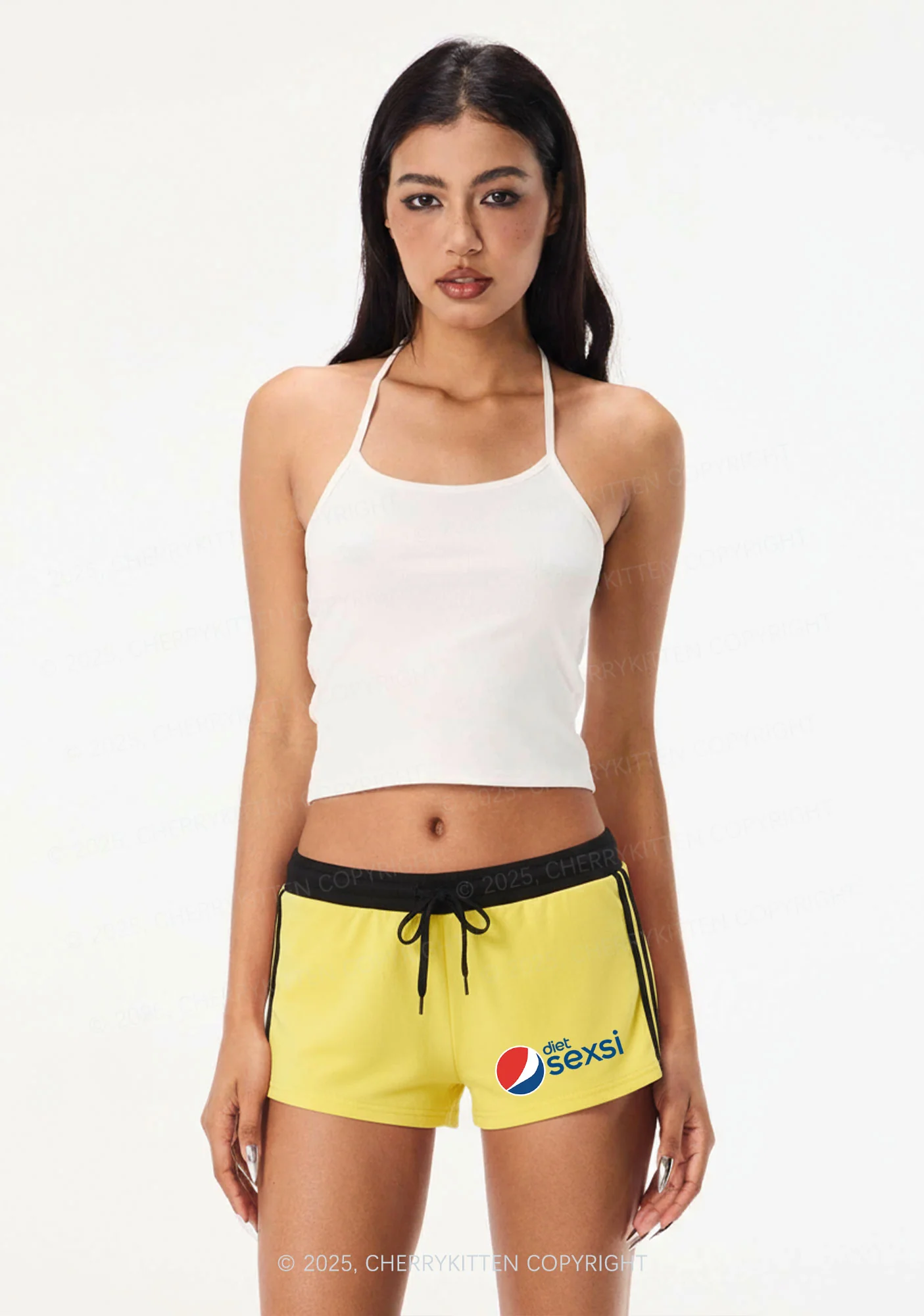Diet Sexsi Y2K Drawstring Mini Shorts Cherrykitten - Image 2