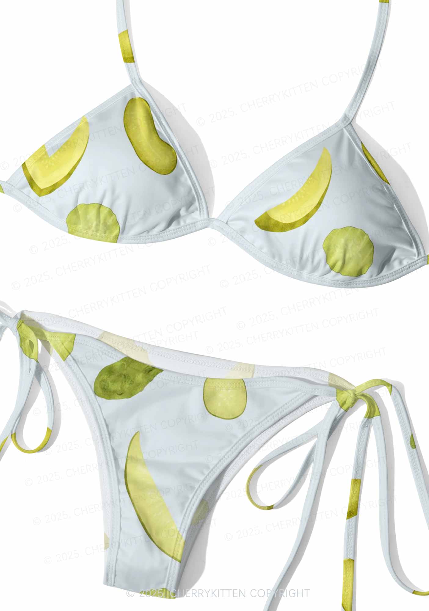 Dill Pickle Y2K Print Bikini Set Cherrykitten - Image 3
